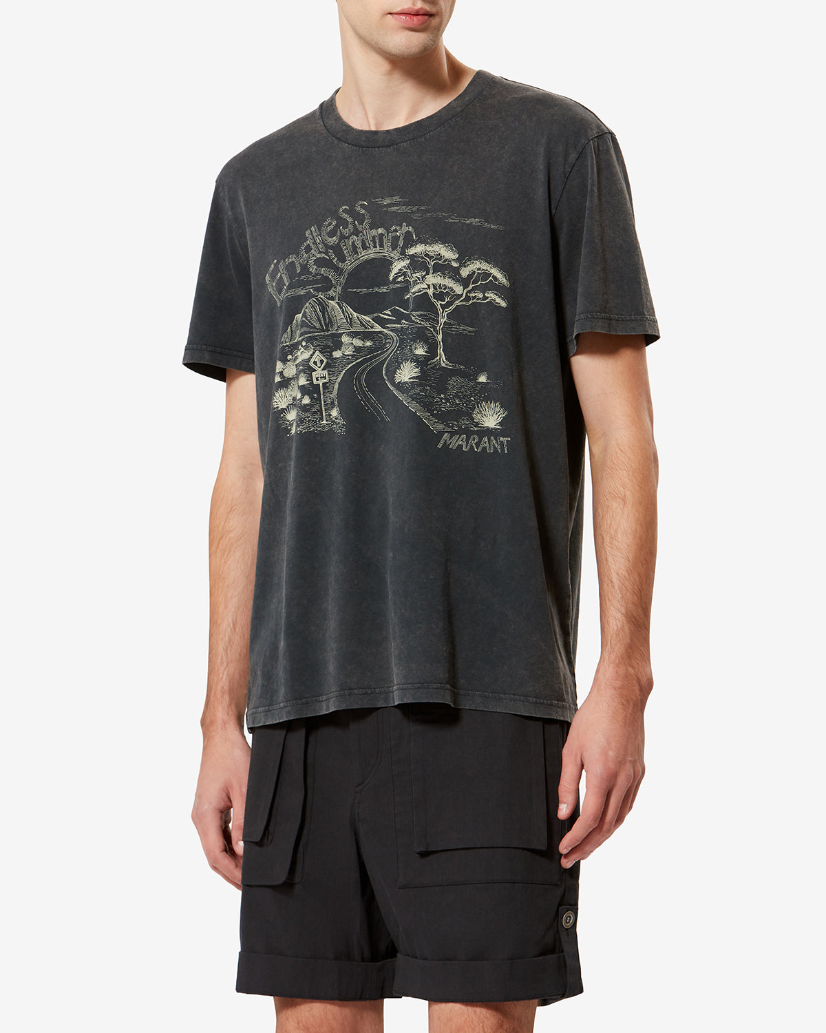 HONORE T-SHIRT Man black | ISABEL MARANT Official online store