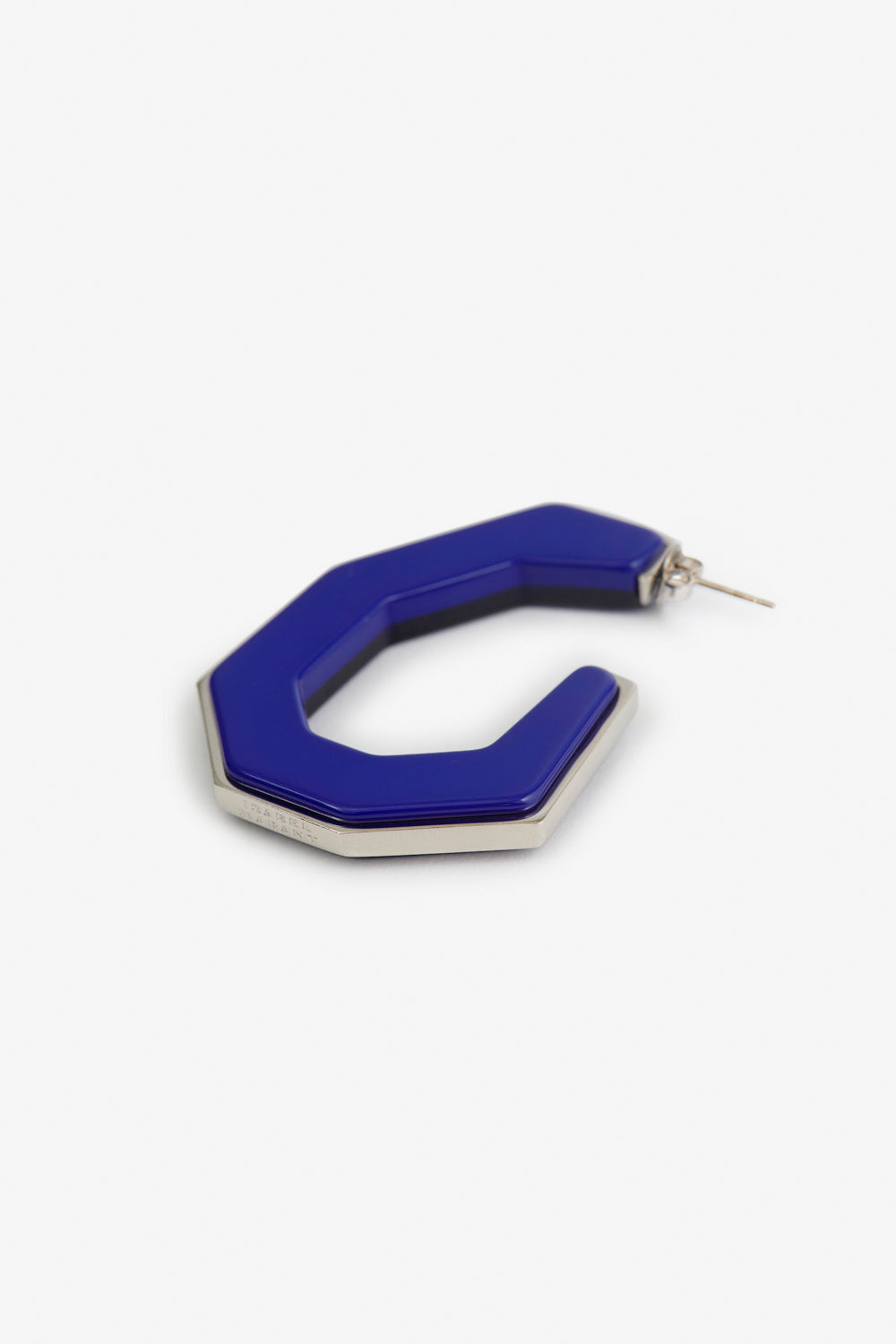 Breite liu-creolen aus messing - Royalblue-silver - Woman - Foto 3 von 4