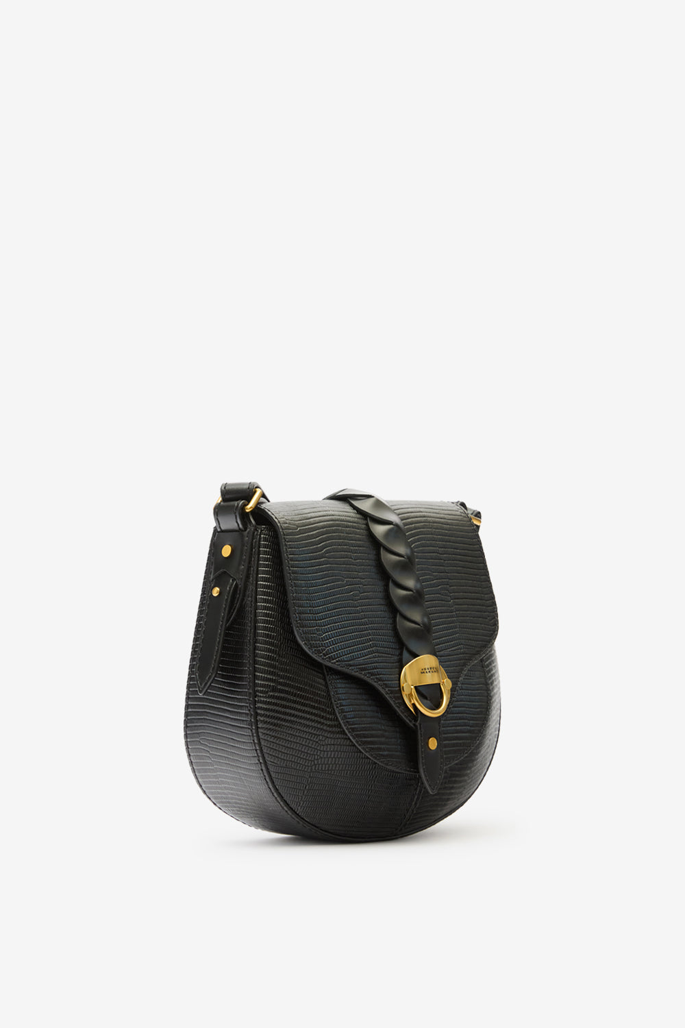 Altay small suede calfskin leather handbag - Black - Woman - 4