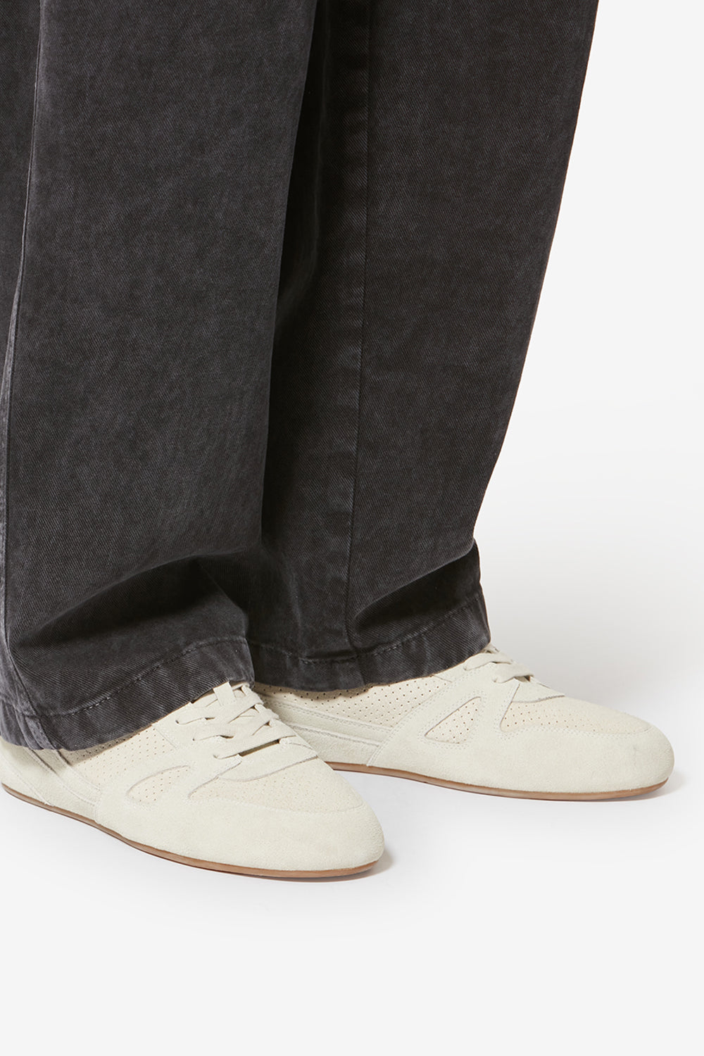 Niedrige sneakers sennyh aus kalbs-veloursleder - Beige - Man - 5