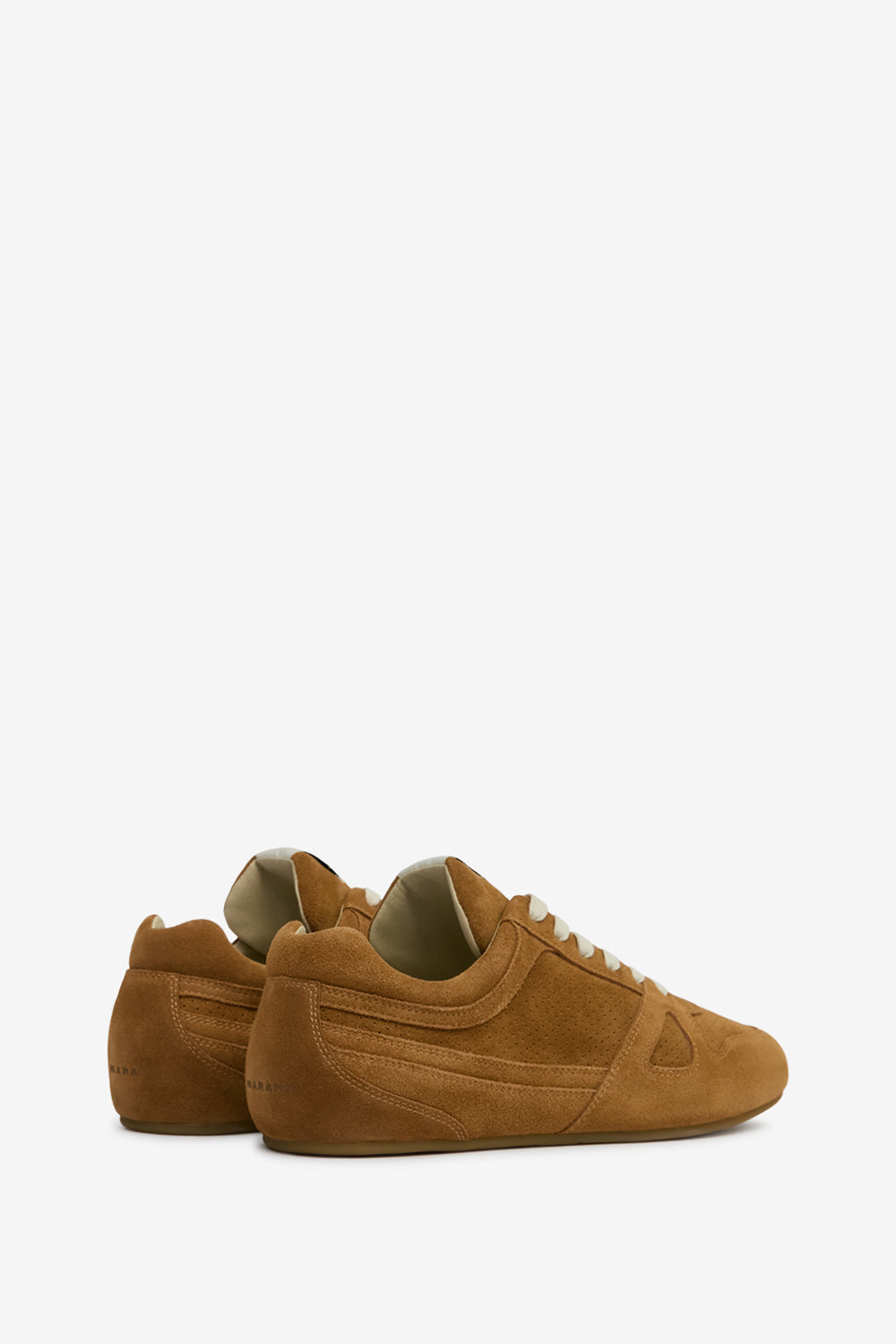 Sneakers basse sennyh in pelle di vitello scamosciata - Cognac - Man - 2