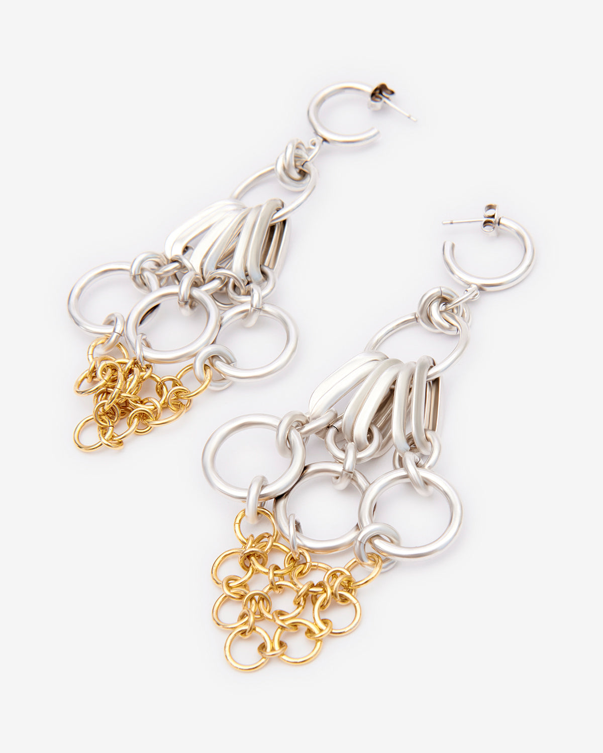 Long earrings イヤリング - Silver-gold - Woman - 3