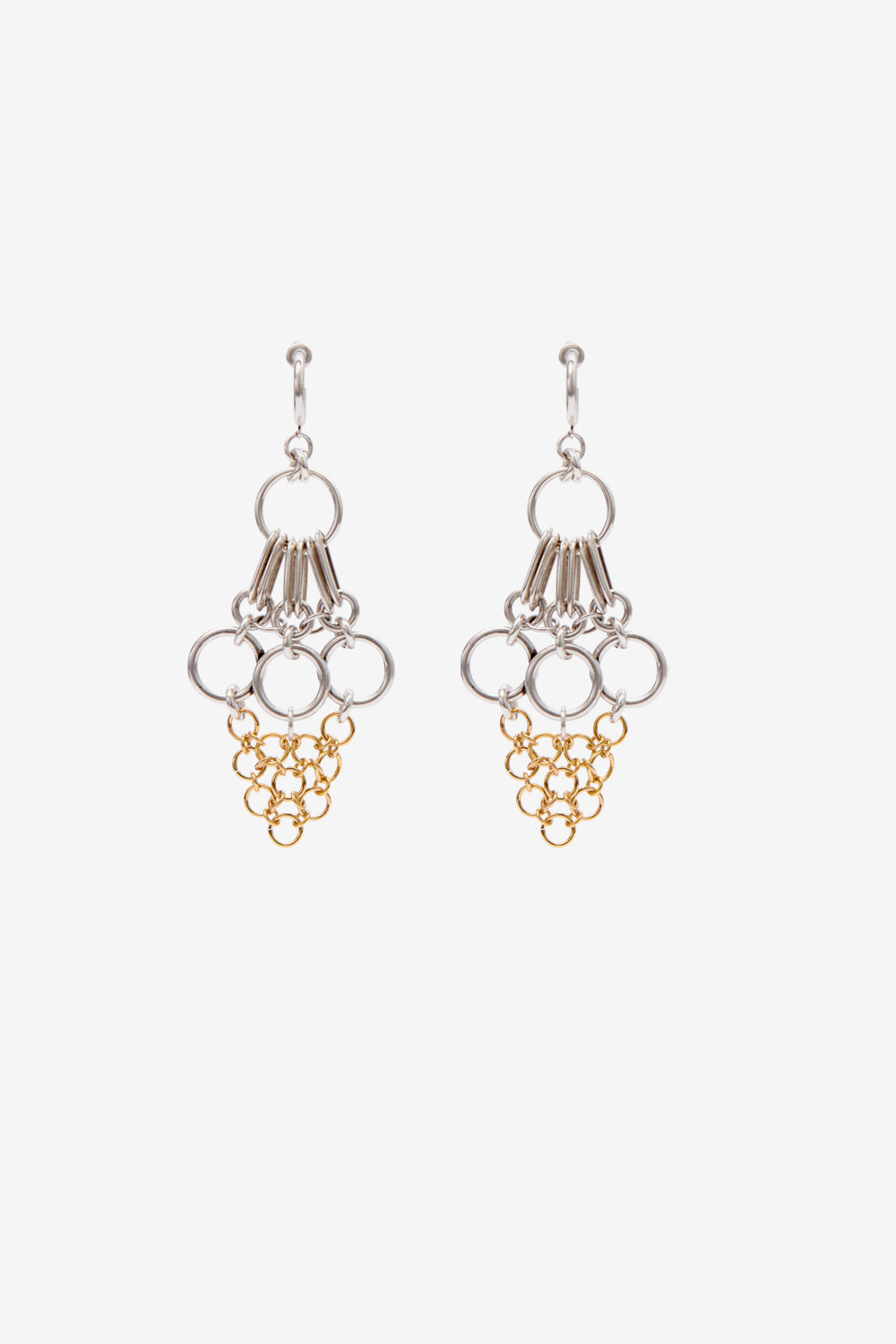 Boucles d'oreille long earrings - Argenté-doré - Woman - 1