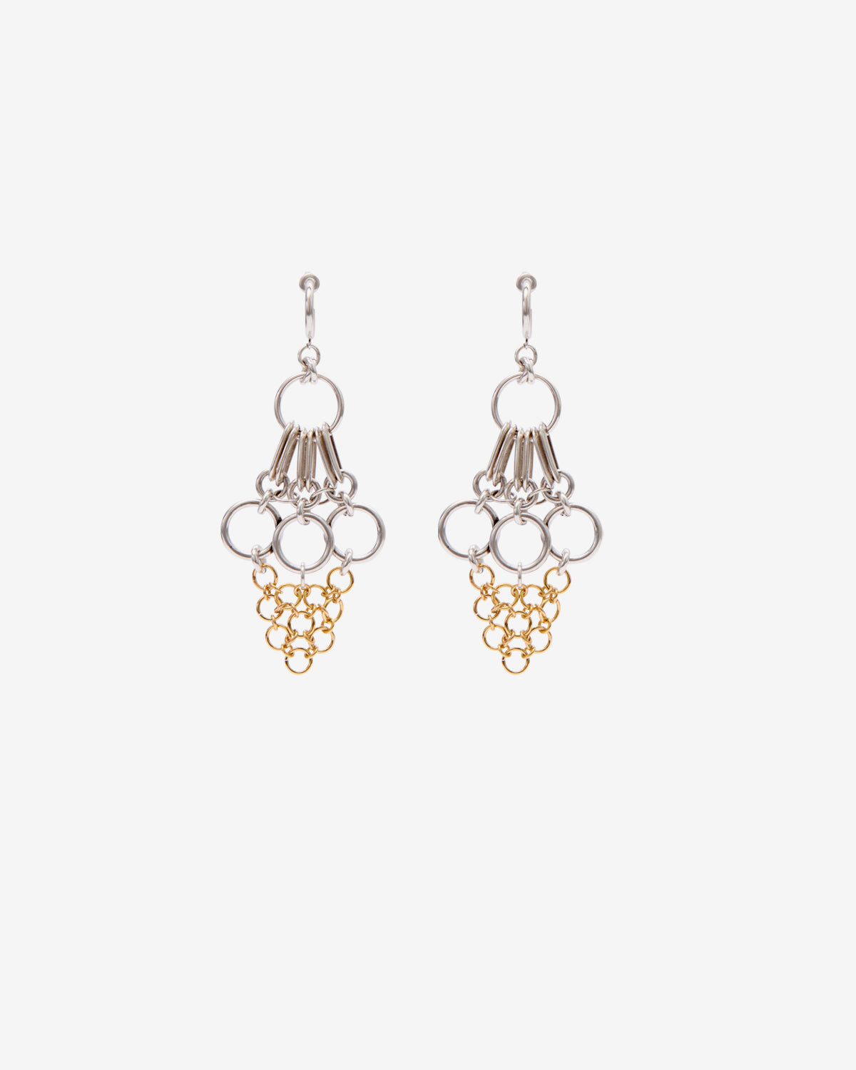 Long earrings イヤリング - Silver-gold - Woman - 1