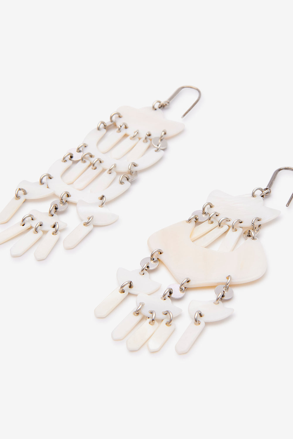 Yue earrings - White and silver - Woman - 3