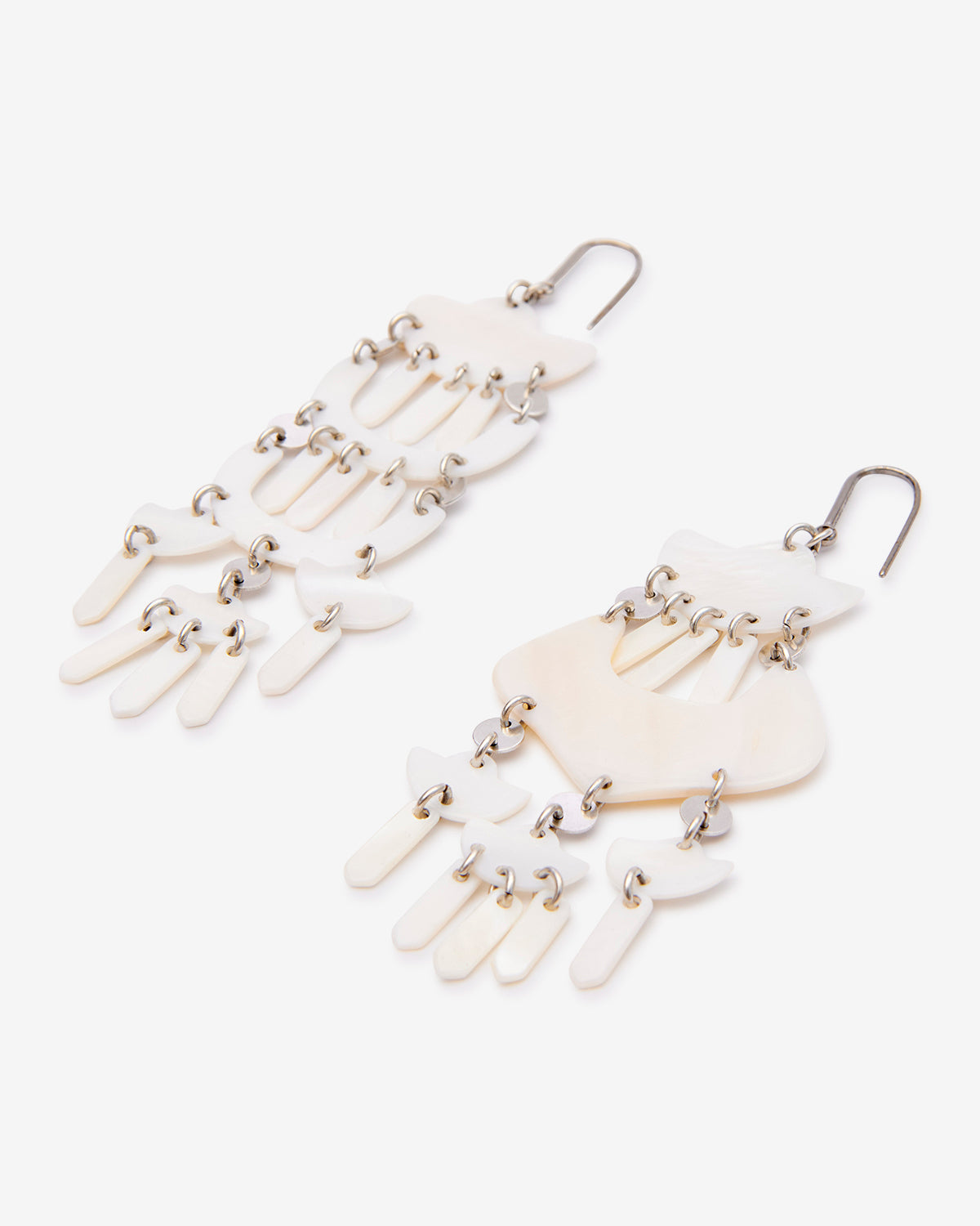 Orecchini yue - White and silver - Woman - 3