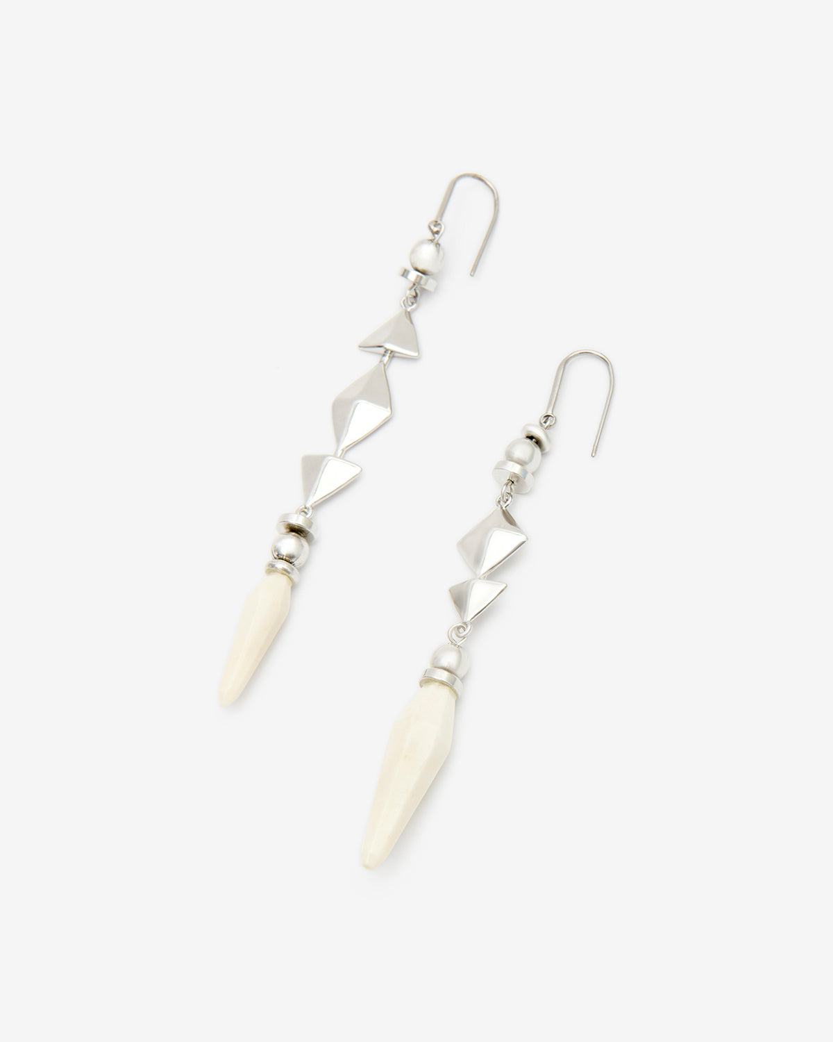 Boucles d'oreille ida - Écru-argenté - Woman - 3