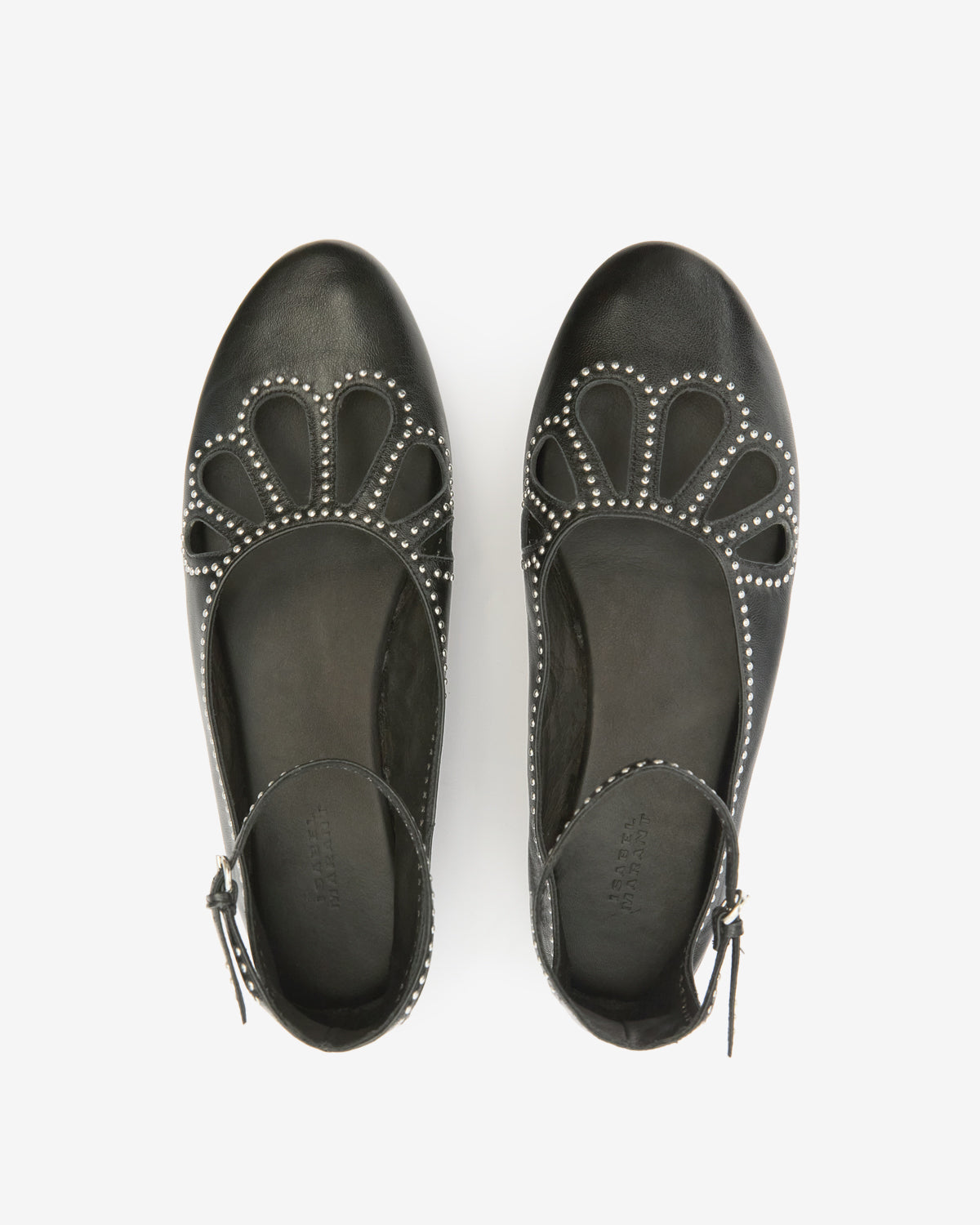 Bloris 가죽 발레리나 슈즈 - Black and silver - Woman - 4