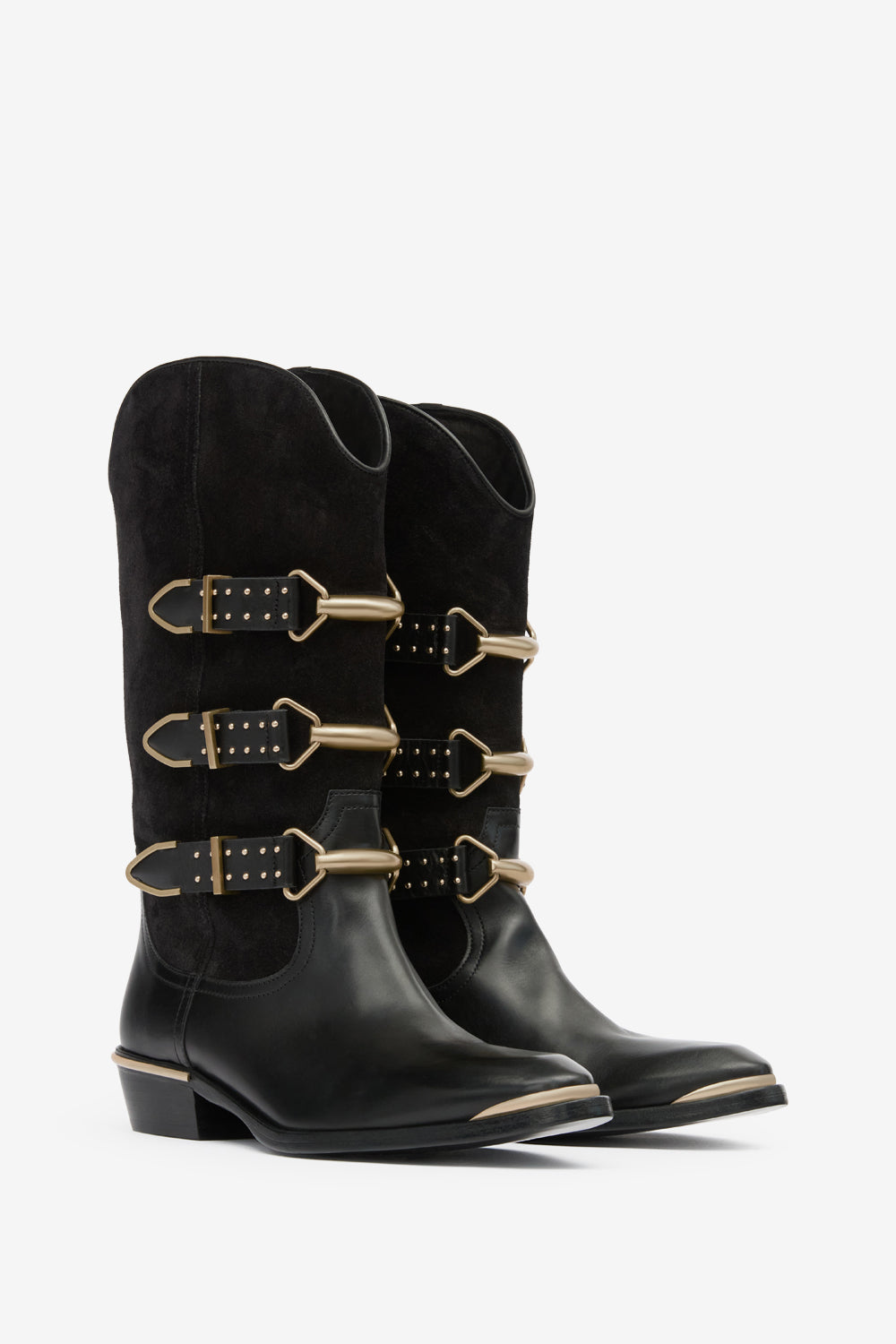 Mexia suede leather boots - Black - Woman - 3