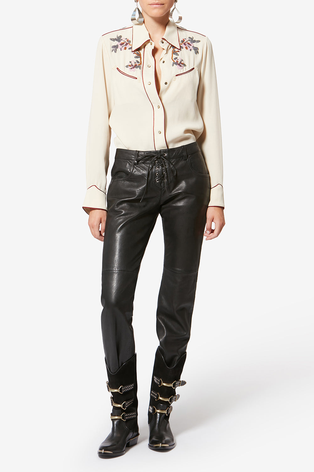 Mexia suede leather boots - Black - Woman - 6