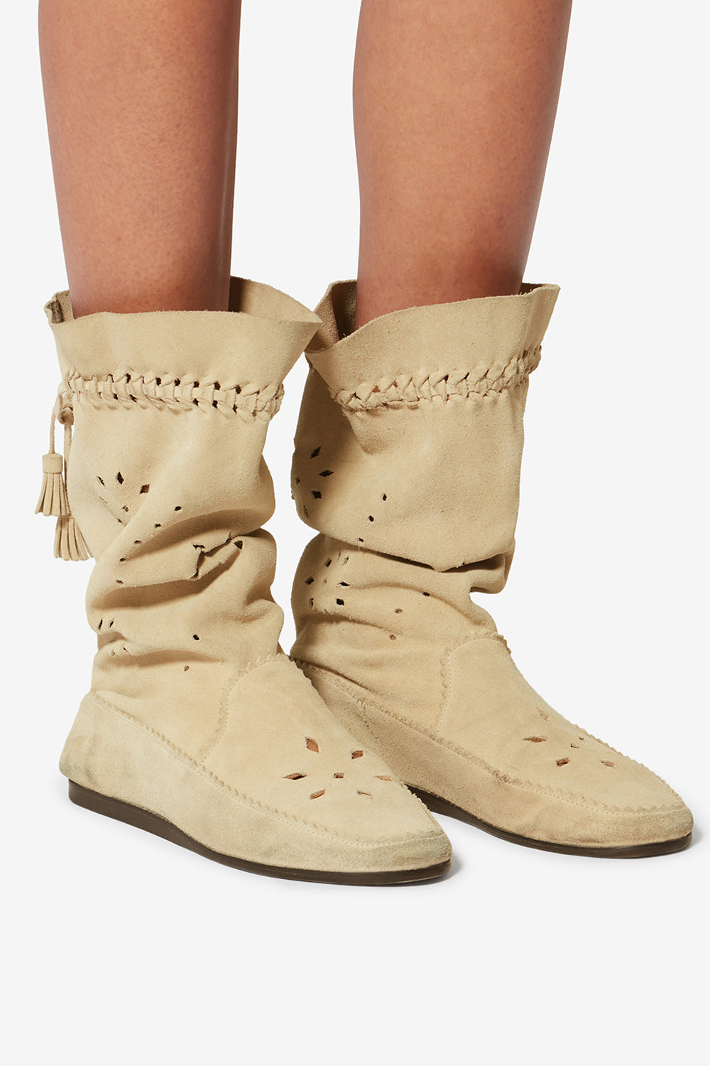 Welky suede leather boots - Sand - Woman - 5