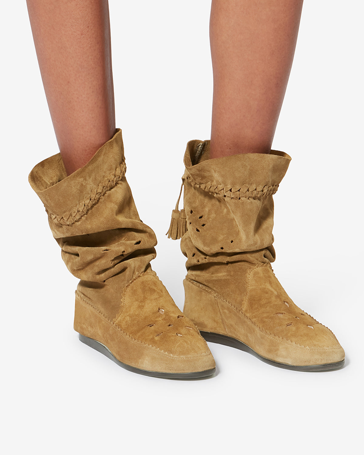 Stivali welky in pelle scamosciata - Taupe - Woman - 5