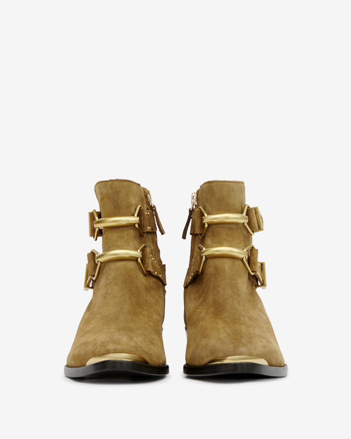 Boots zalya en cuir - Taupe - Woman - 4