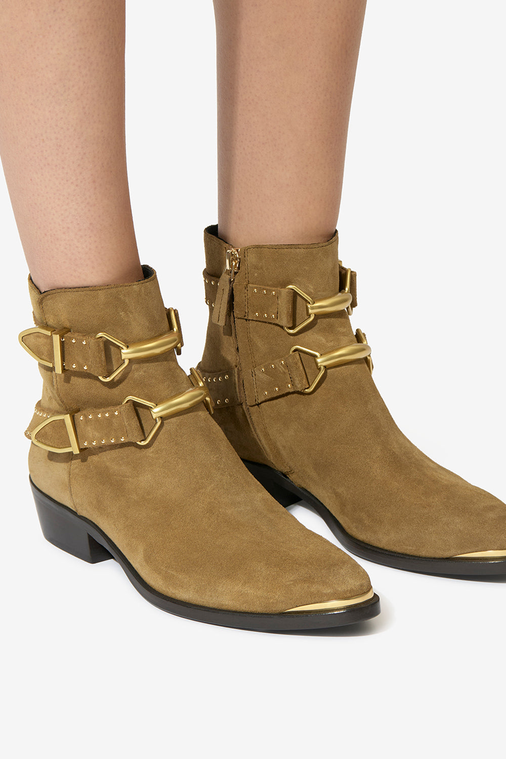 Stivali zalya  in pelle - Taupe - Woman - 5