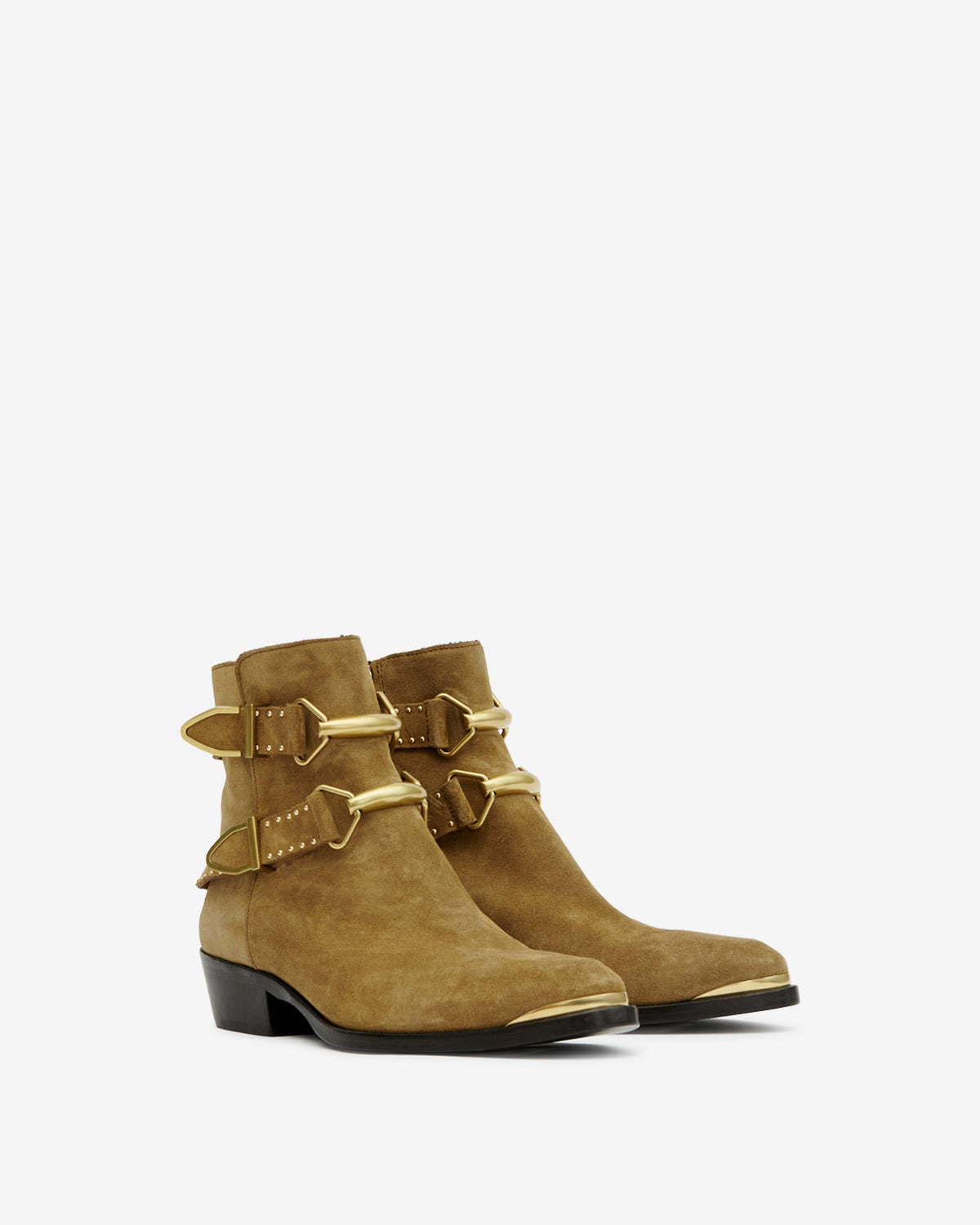 Boots zalya en cuir - Taupe - Woman - 3