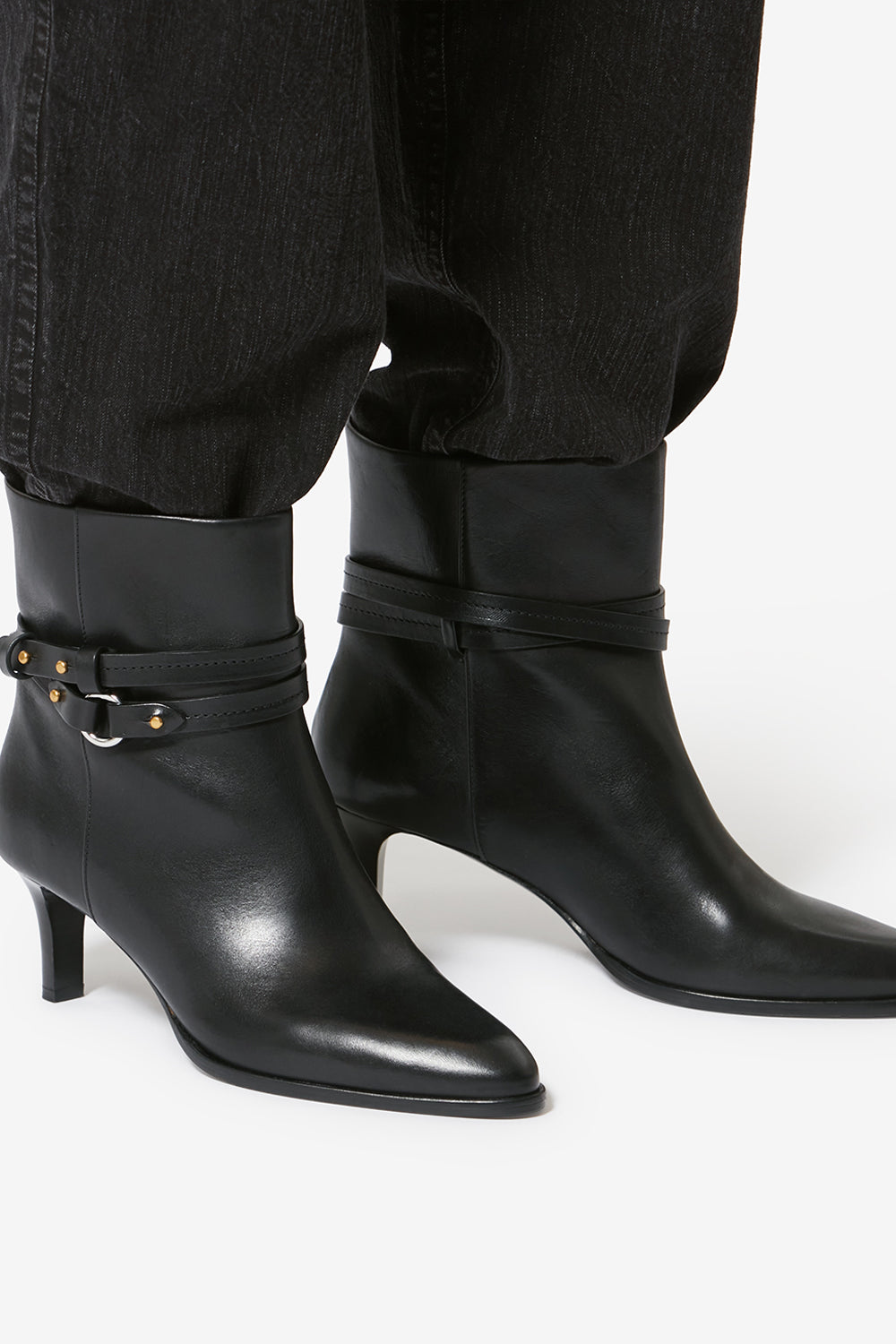 Botas meyli de cuero suave - Negro - Woman - 5