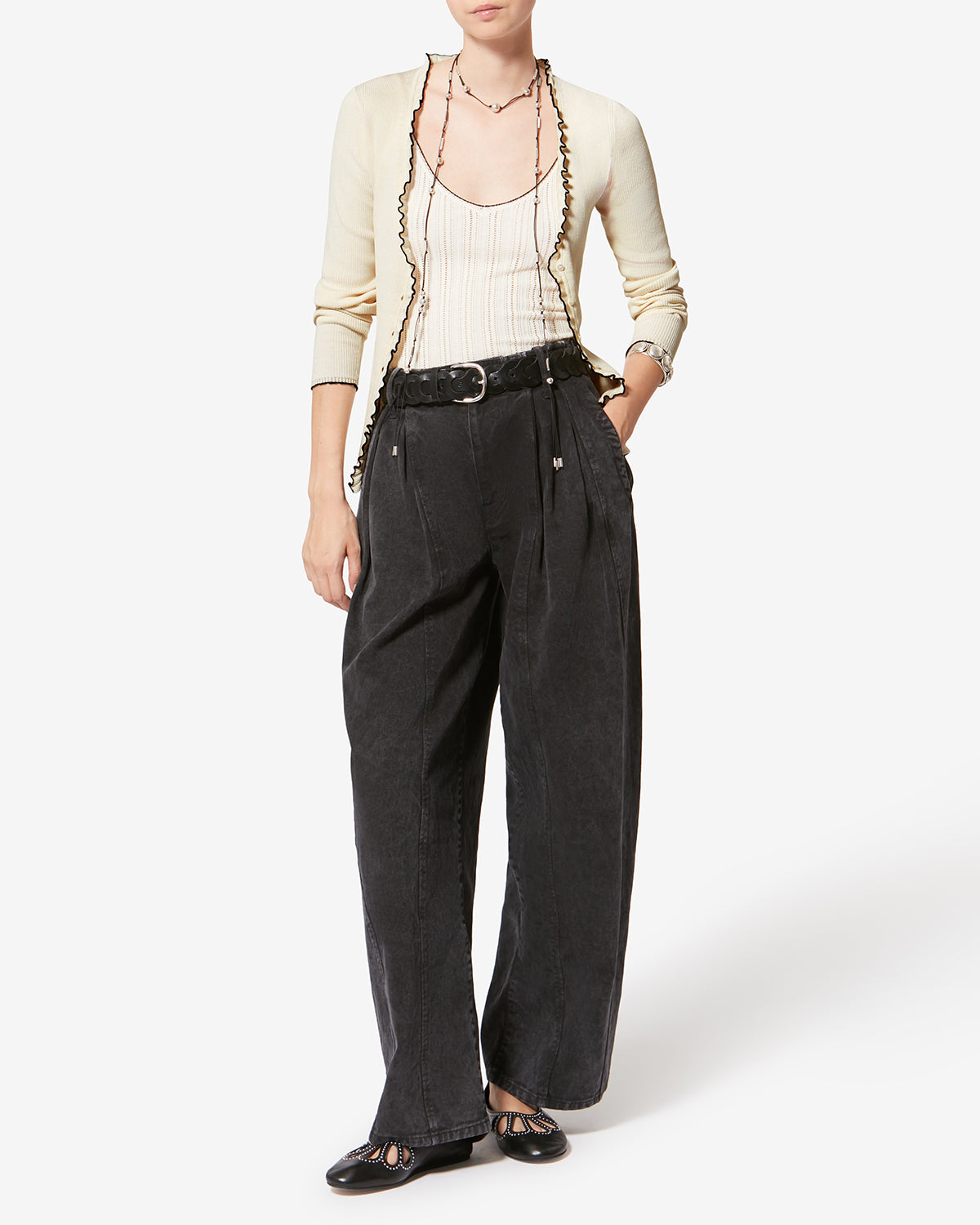 Cardigan izae in cotone - Ecru - Woman - 1