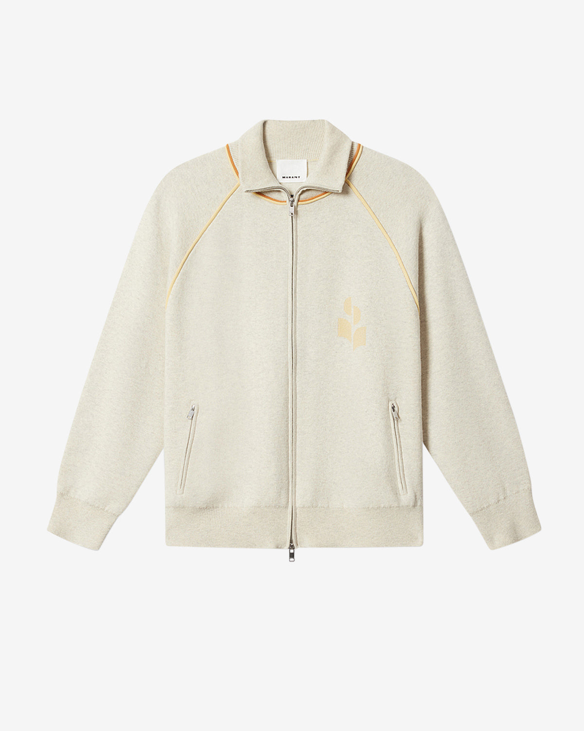 Sergio sporty knit cardigan - Light grey-light yellow - Man - 5