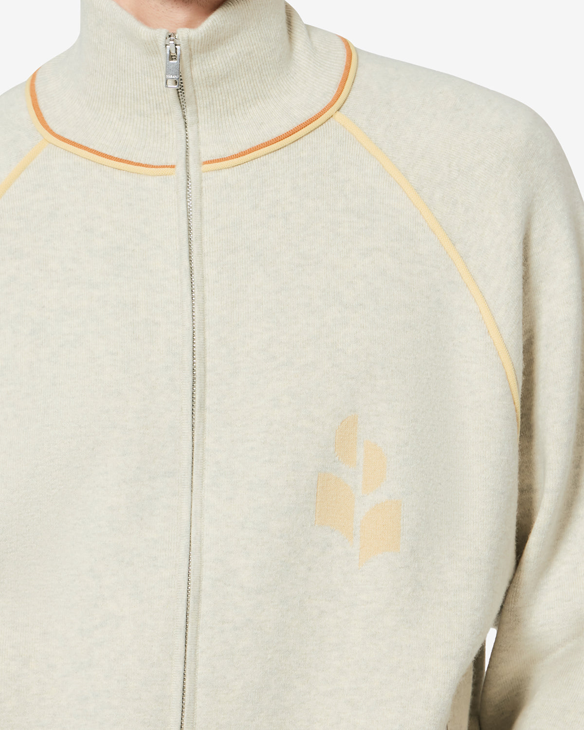 Sergio sporty knit cardigan - Light grey-light yellow - Man - 2