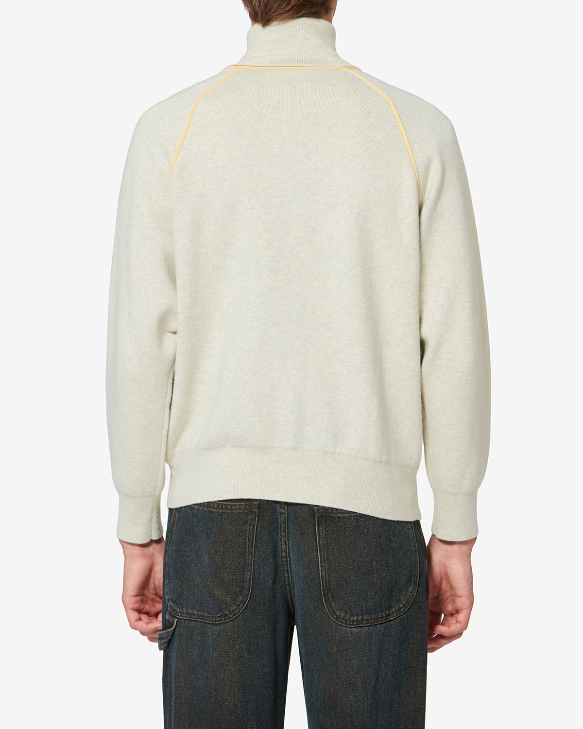 Sergio sporty knit cardigan - Light grey-light yellow - Man - 4