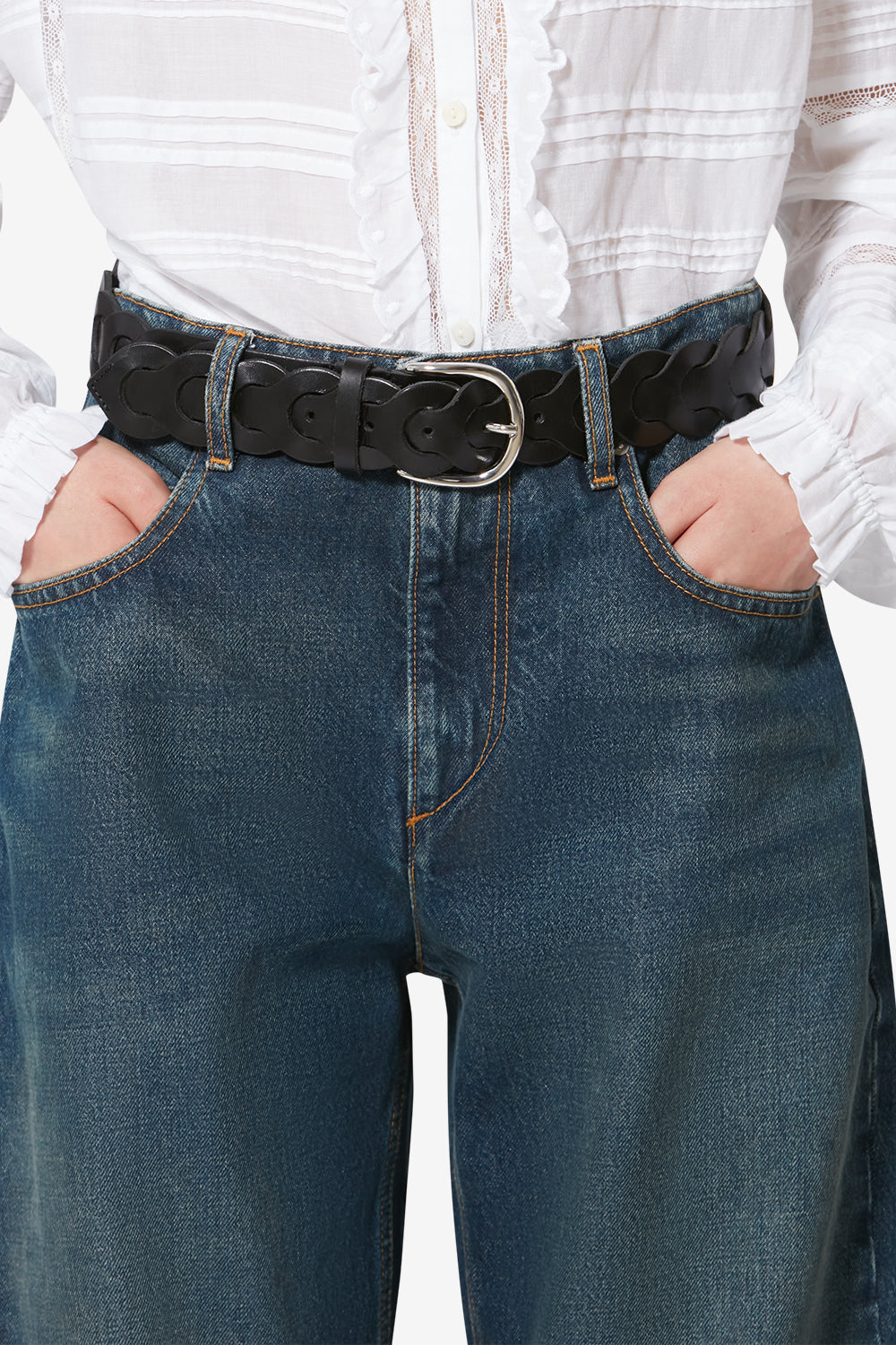 Edena 벨트 - Black and silver - Woman - 4