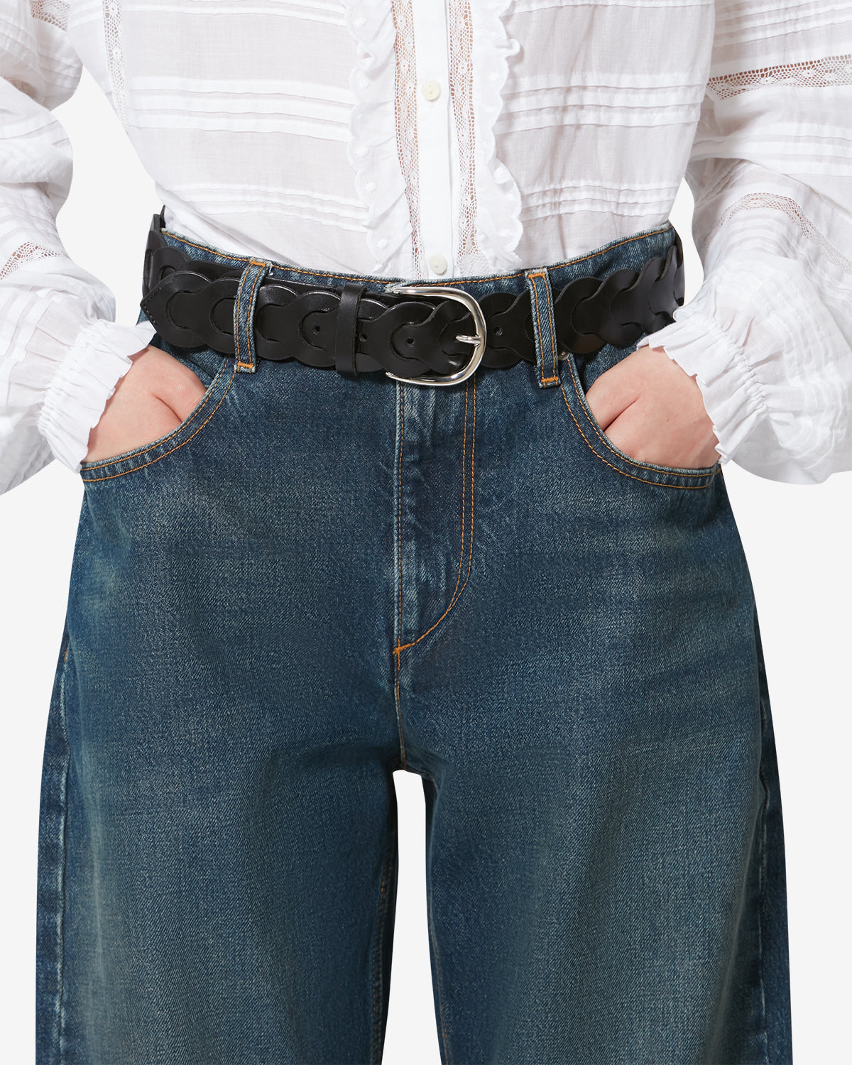 Edena ベルト - Black and silver - Woman - 4