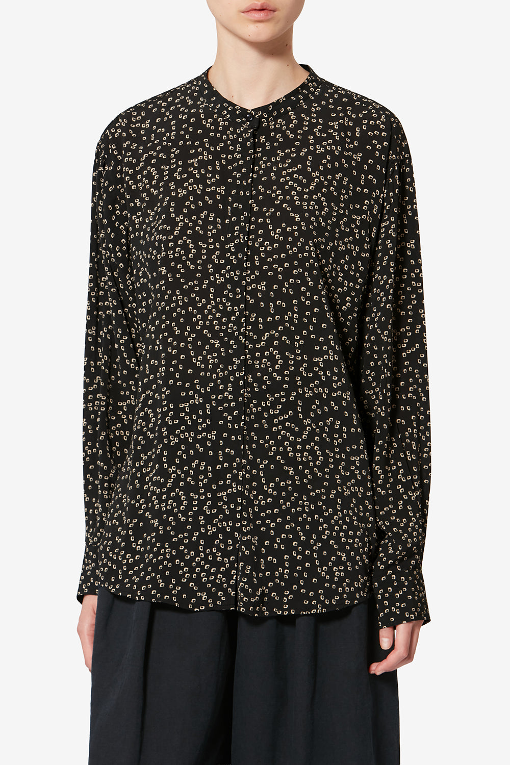 Catchell flowing origami print blouse - Black - Woman - 4