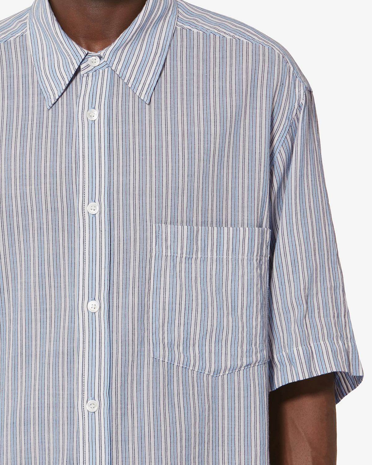 Labilio cotton oxford shirt - Blue - Man - 2