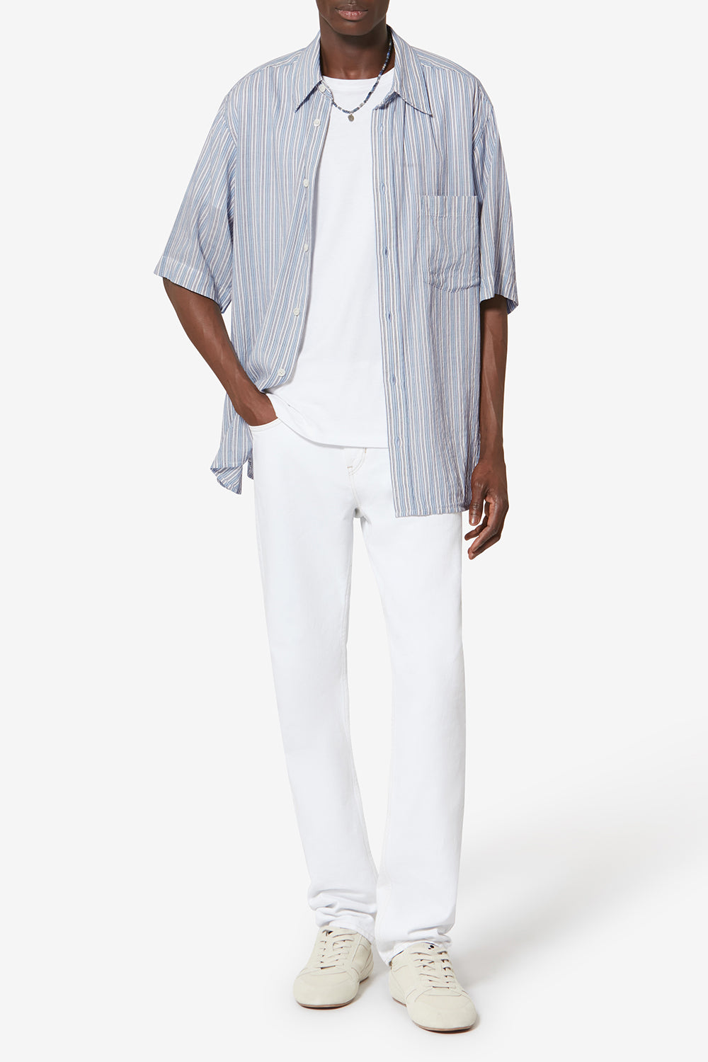 Labilio コットン オックスフォードシャツ - 青 - Man - 2