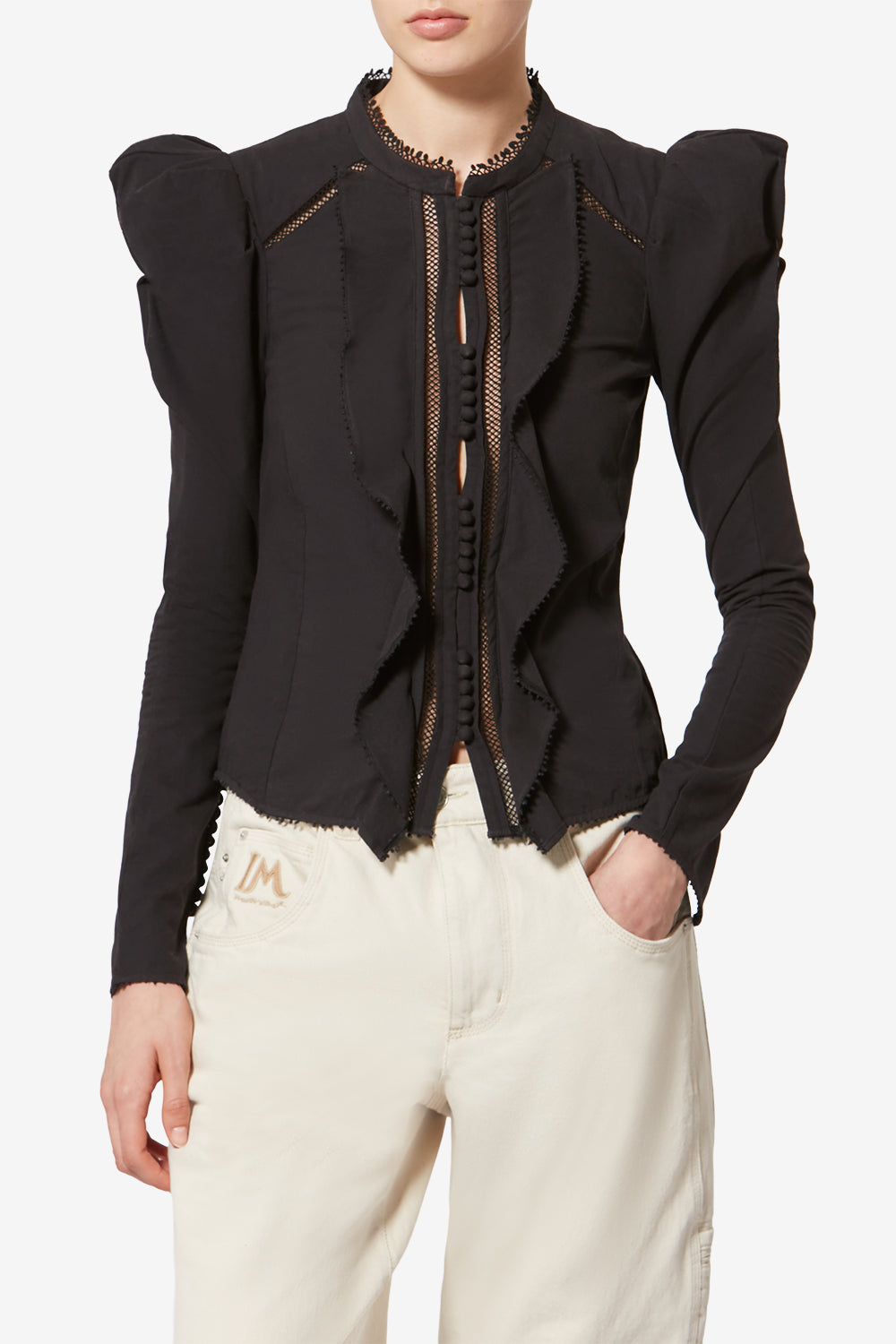 Calina コットン シャツ - 黒 - Woman - 4