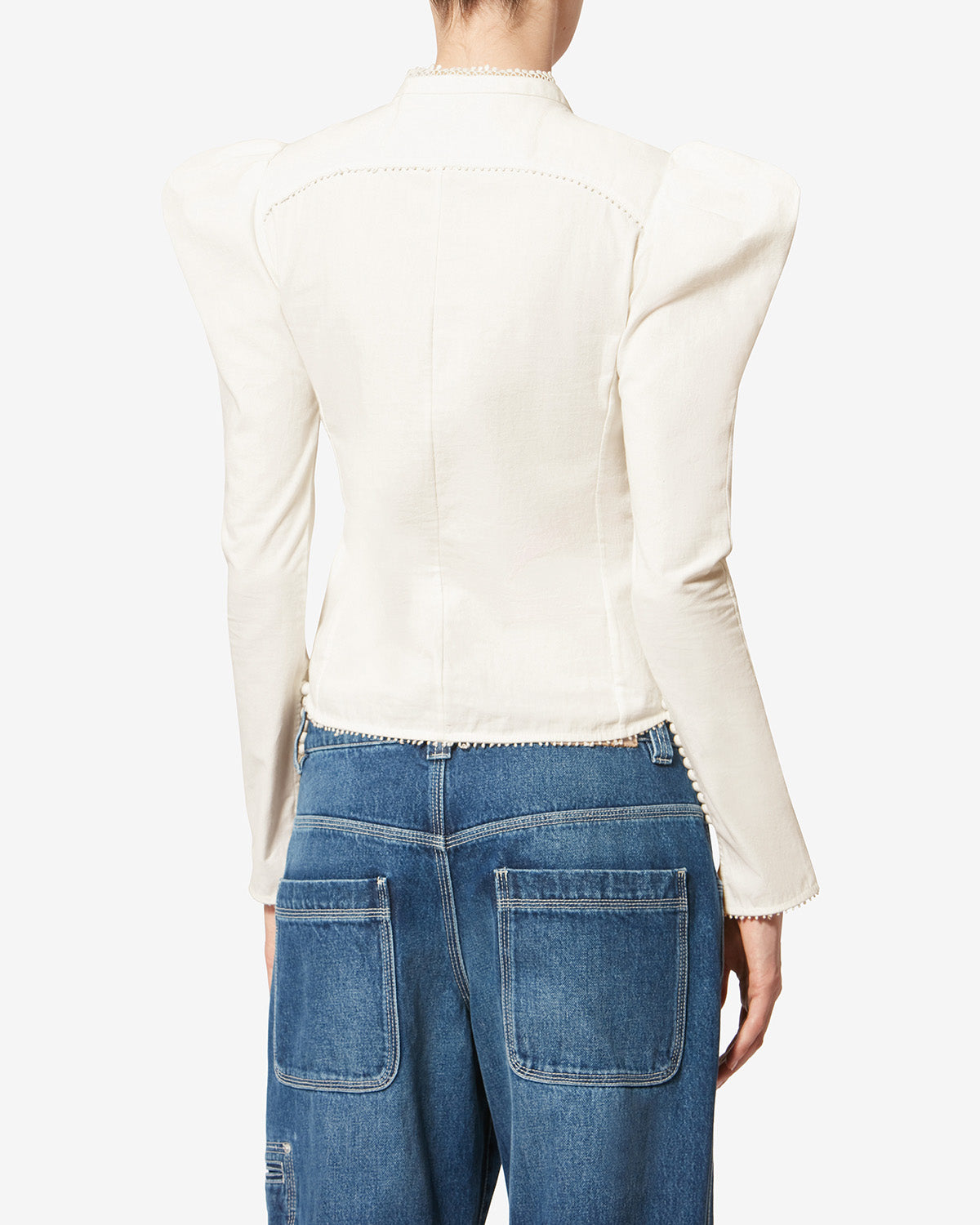 Camisa calina de algodón - Blanco - Woman - 4