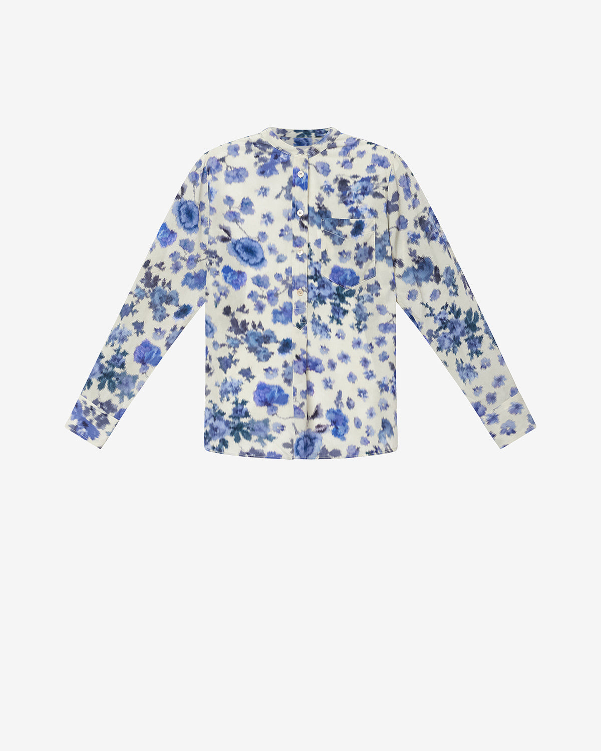 Blusa rusak in seta con rose stampate - Blu - Woman - 5