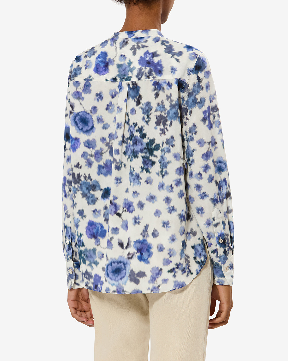 Blusa rusak in seta con rose stampate - Blu - Woman - 4