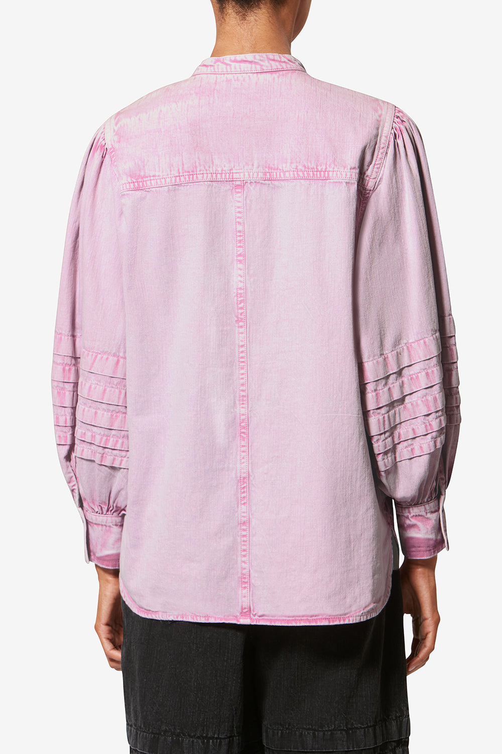 Mileda faded chambray shirt - Pink - Woman - 5