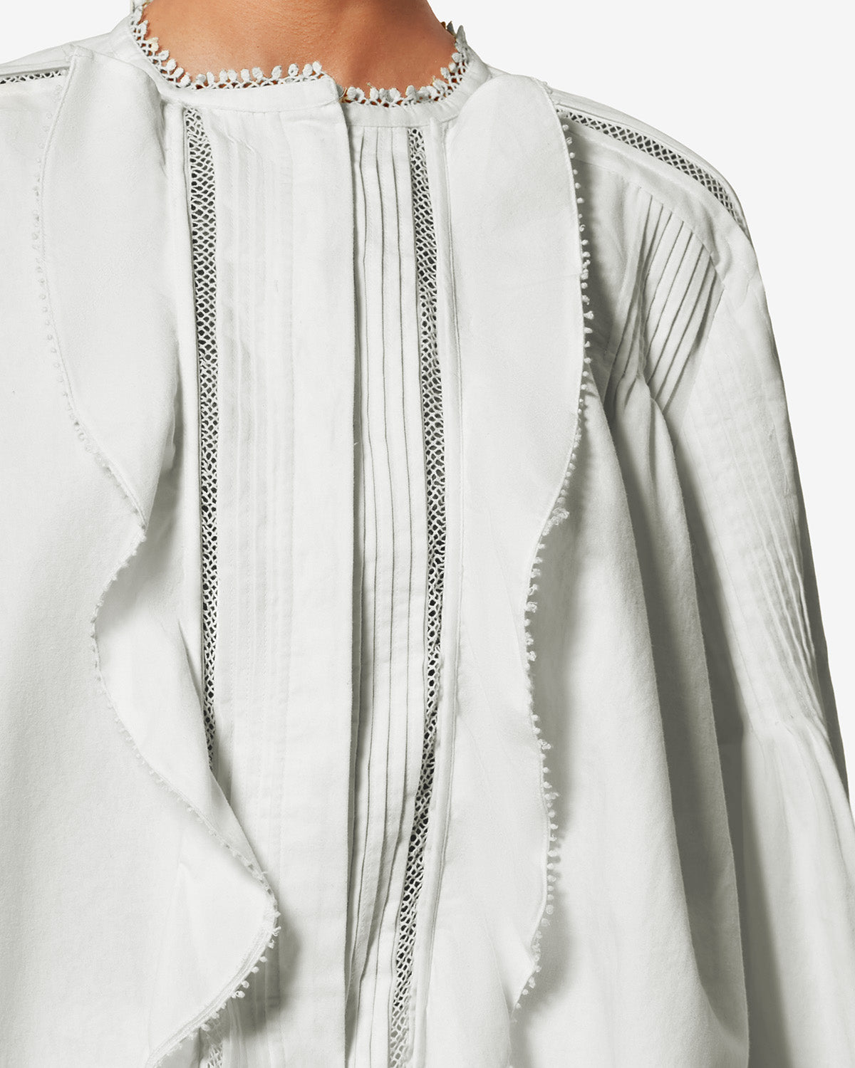 Blusa cubraly de algodón - Blanco - Woman - 2