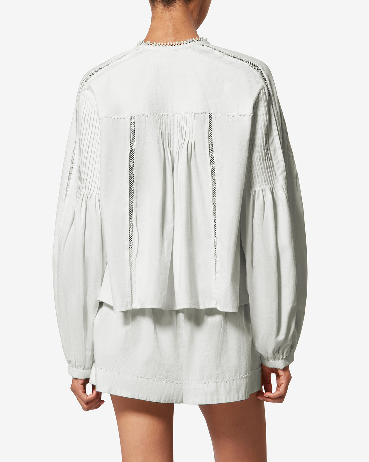 Blusa cubraly de algodón - Blanco - Woman - 4