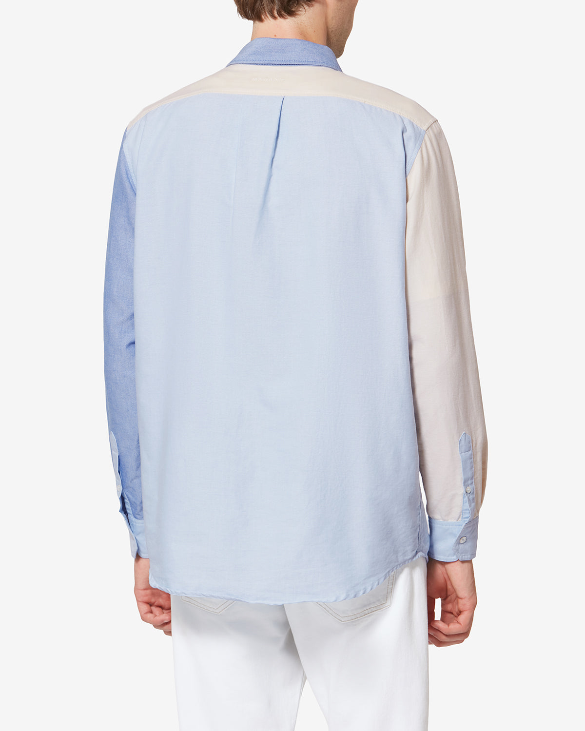 Nathael patchwork cotton oxford shirt - Multicolor - Man - 4