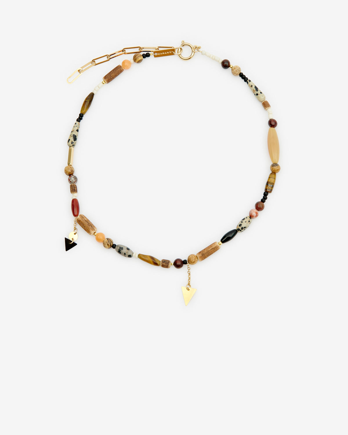 Collier yulian en pierre, bois et pendentifs - Naturel - Man - 1