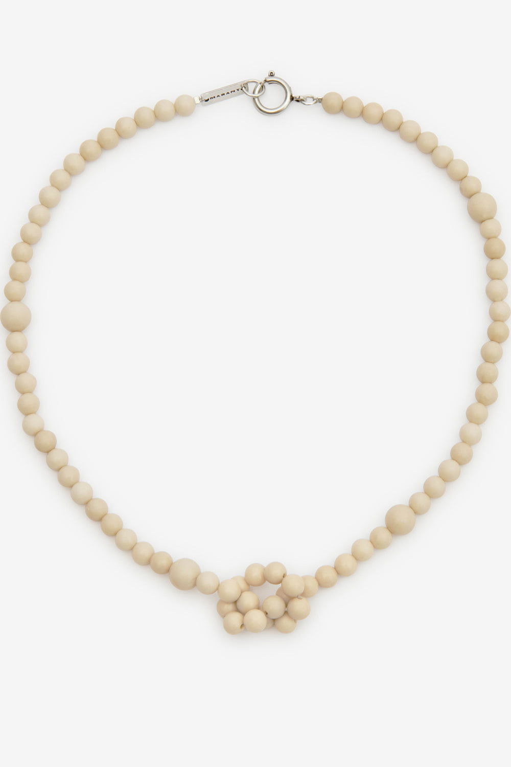 Steinperlen-halskette noah - Ecru-silver - Man - 1