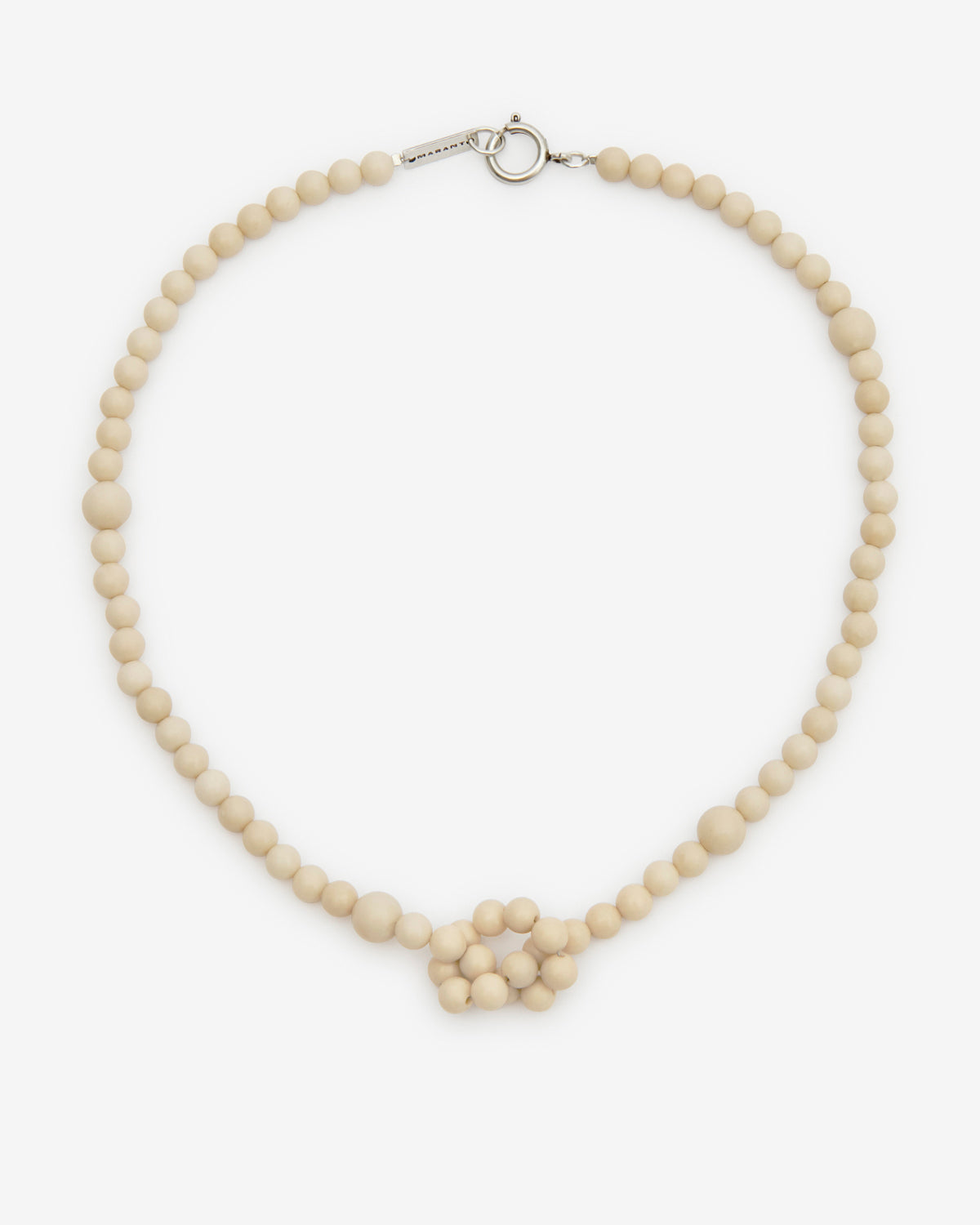 Steinperlen-halskette noah - Ecru-silver - Man - 1