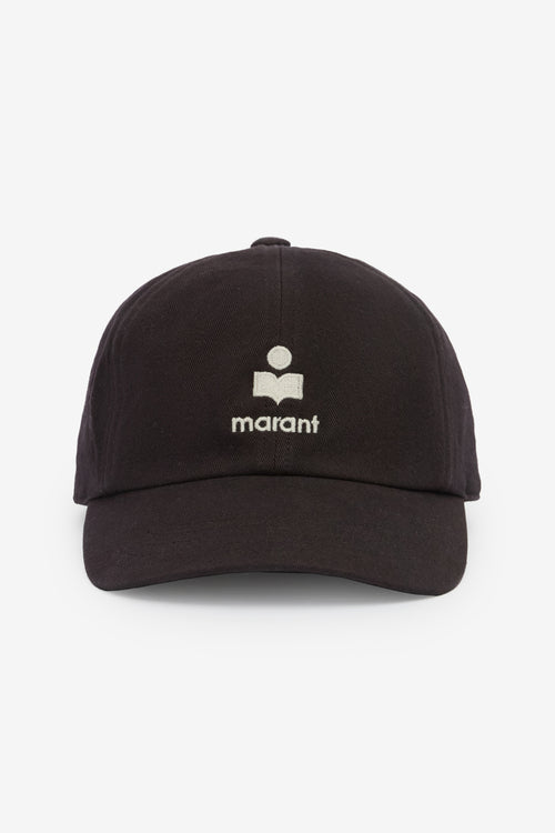 Tomas 자수 코튼 캔버스 캡 - 검정으로 씻어낸 - Woman