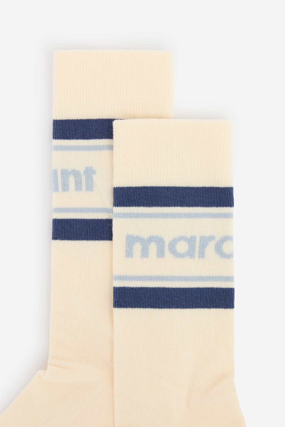 Donna 스트라이프 스포티 중간 기장 양말 - Ecru and blue - Woman - 2