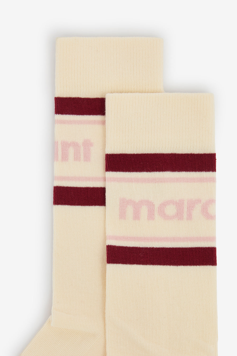 Donna 스트라이프 스포티 중간 기장 양말 - Ecru and red - Woman - 2