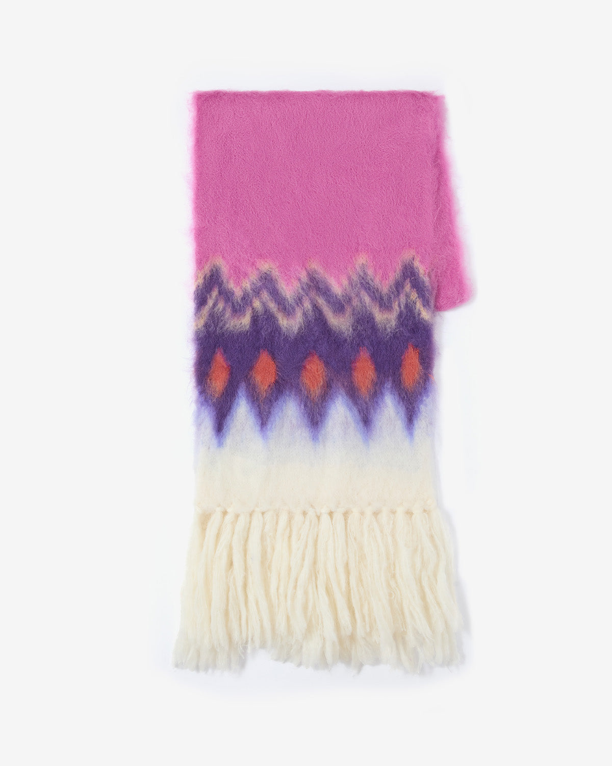 ISABEL MARANT(イザベルマラン) マフラー - ピンク×パープル×マルチ チェック柄 ウール Isabel Marant - ISABEL MARANT(イザベルマラン) マフラー - ピンク
