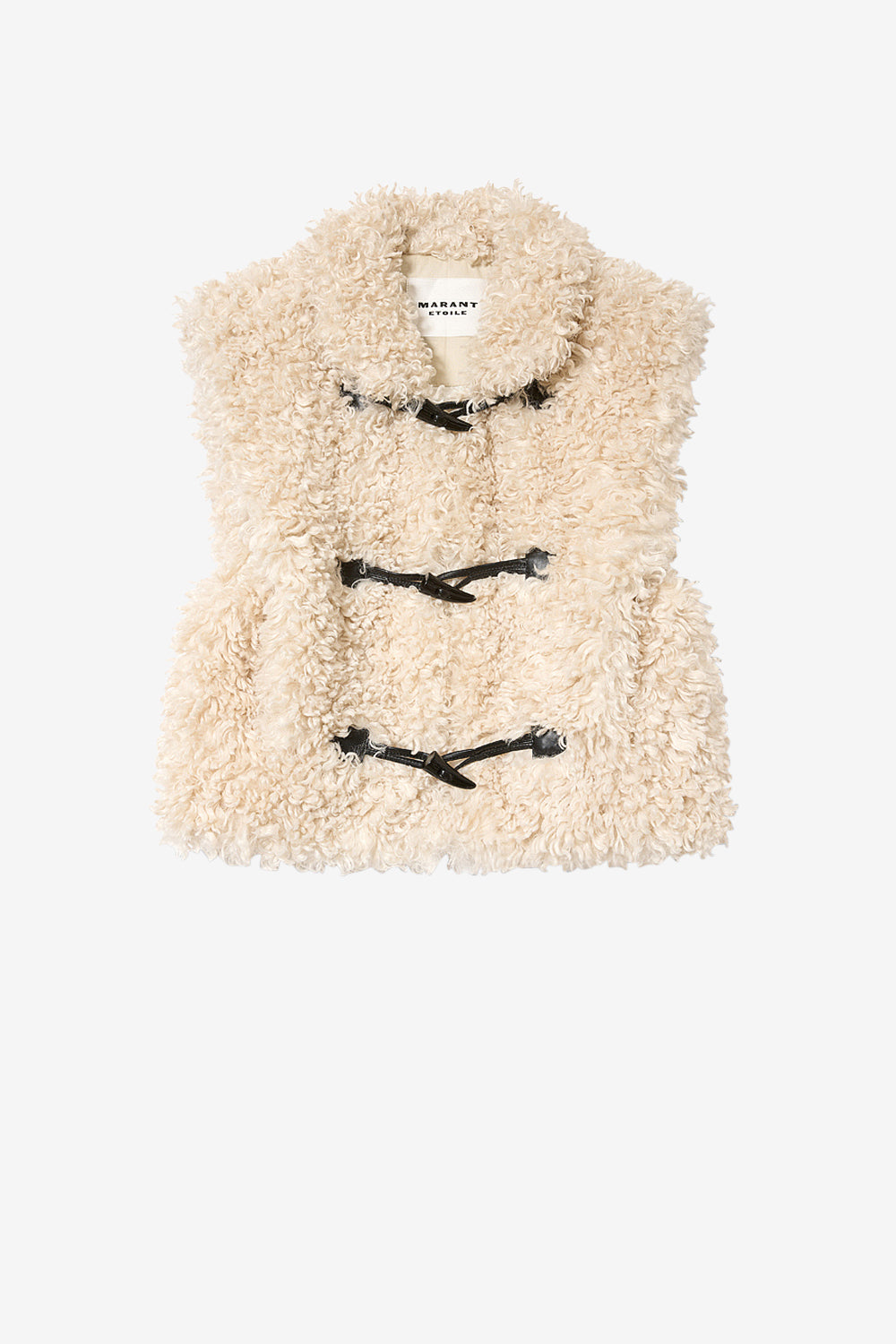 Alisa bouclé faux fur vest - Ecru - Woman - 1