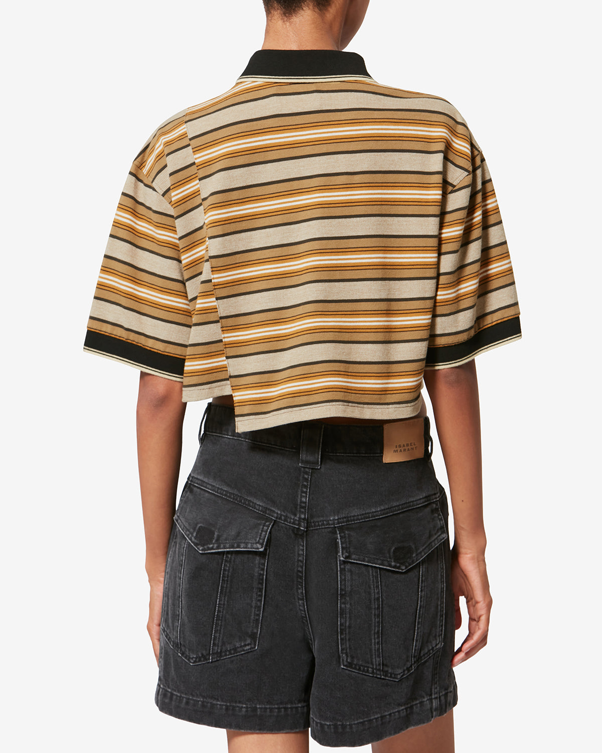 Isalyne 스트라이프 피케 코튼 폴로 - Beige-khaki - Woman - 4