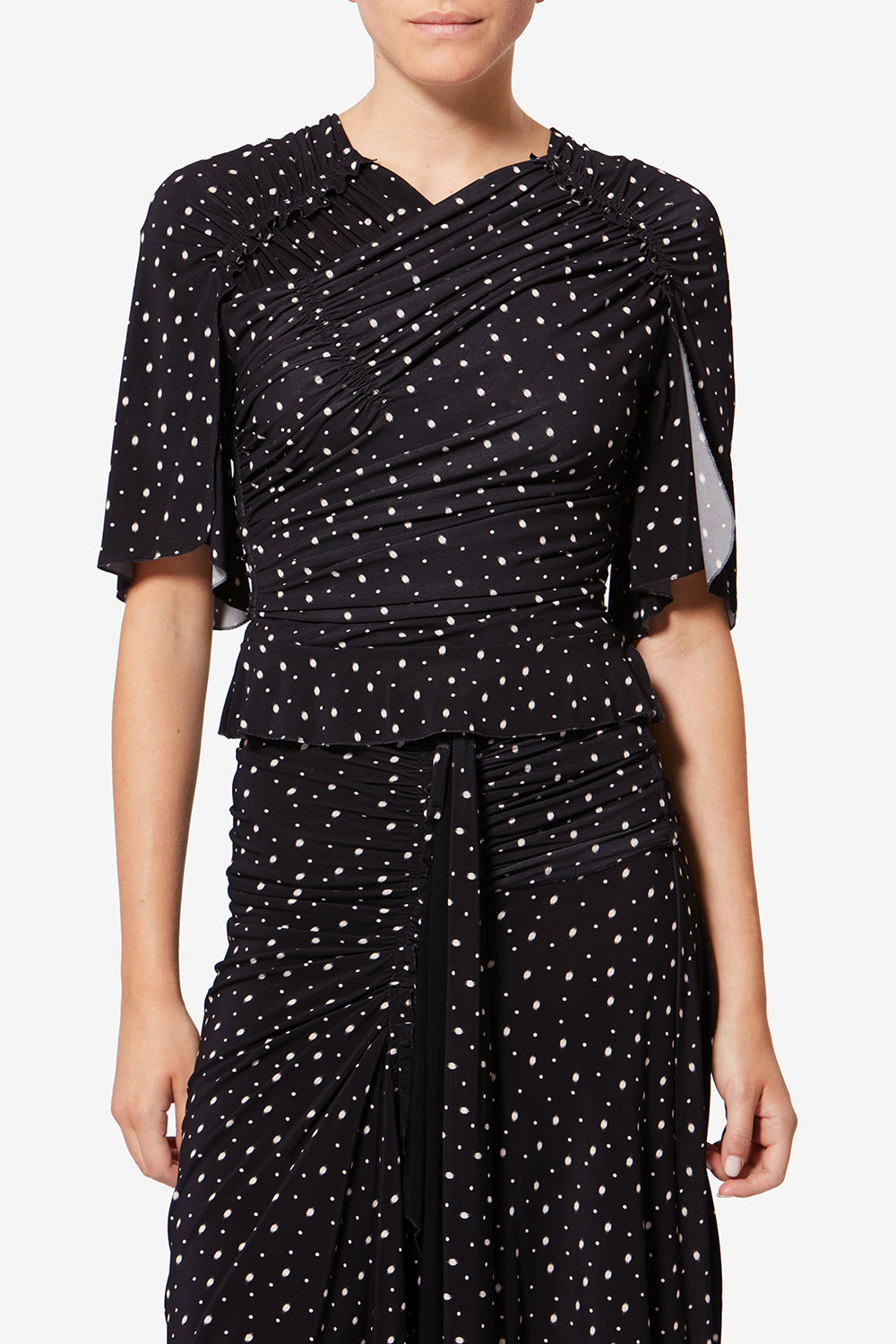 Pezzo sopra/top garla - Black and ecru - Woman - 4