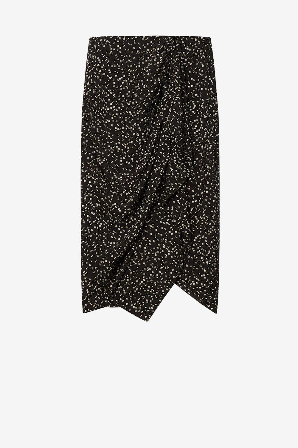 Zaine flowing origami print skirt - Black - Woman - 1