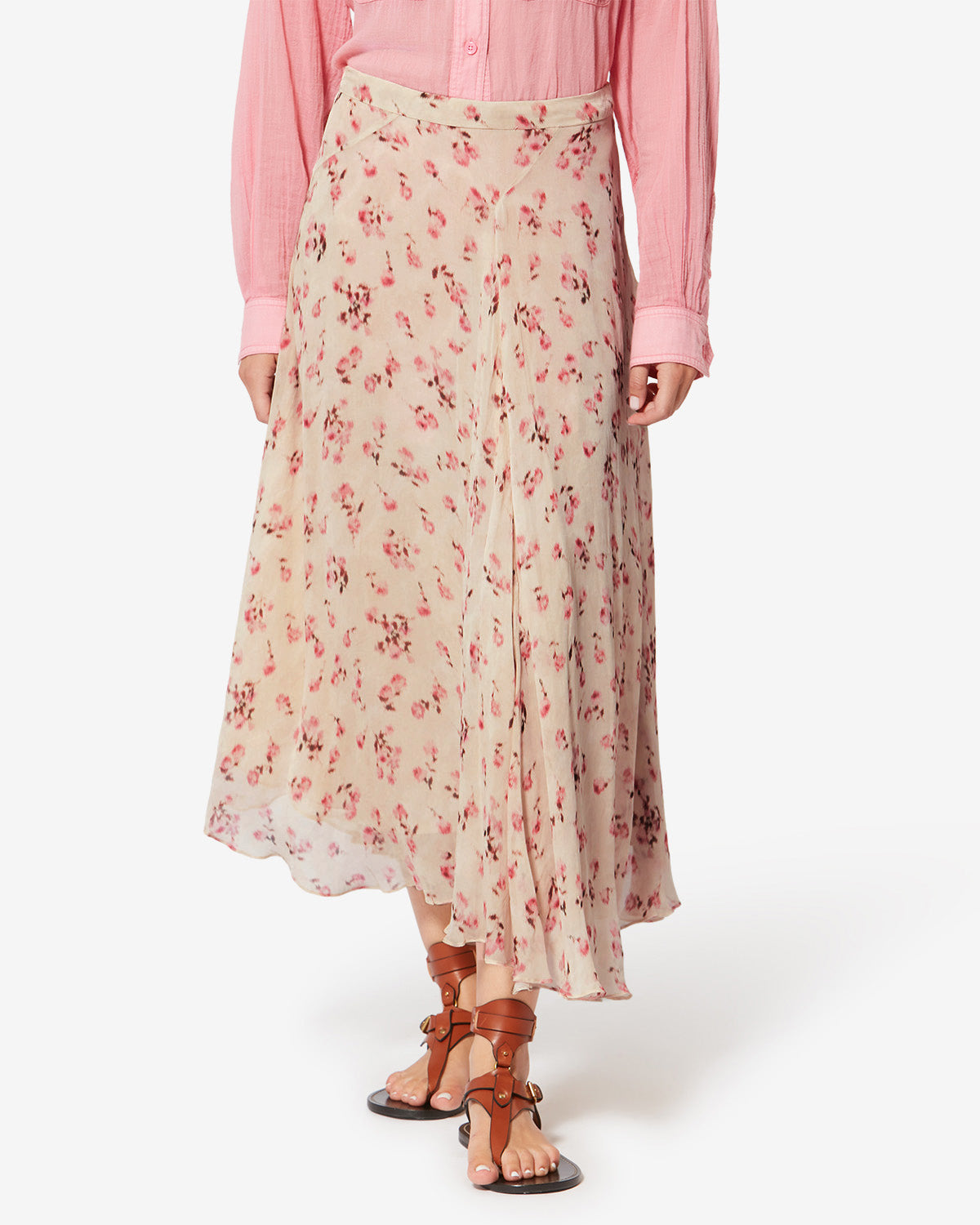 Lycia 시폰 스커트 - 베이지색 - Woman - 3