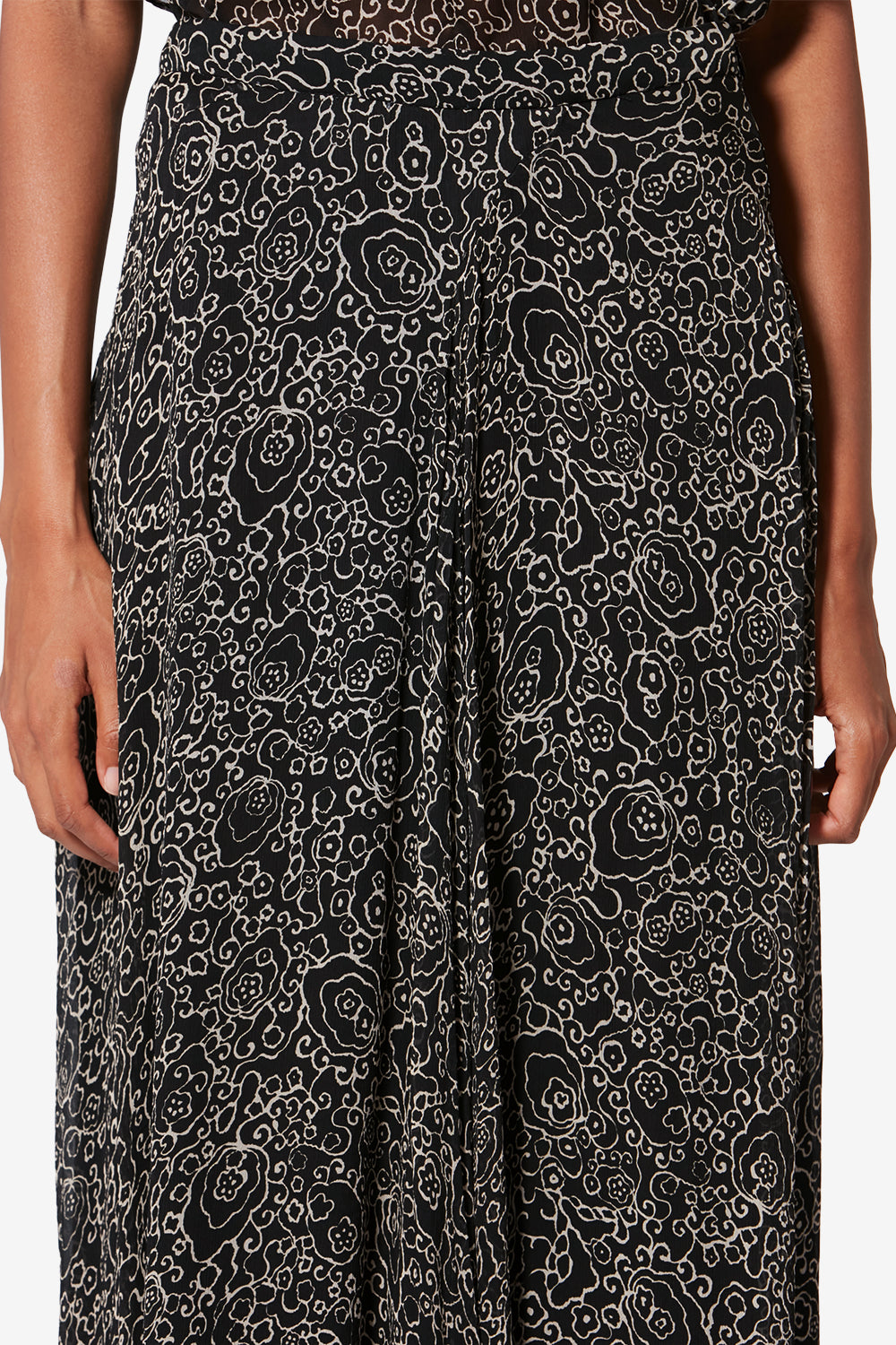 Lycia プリントモスリン ミニスカート - Black and ecru - Woman - 3